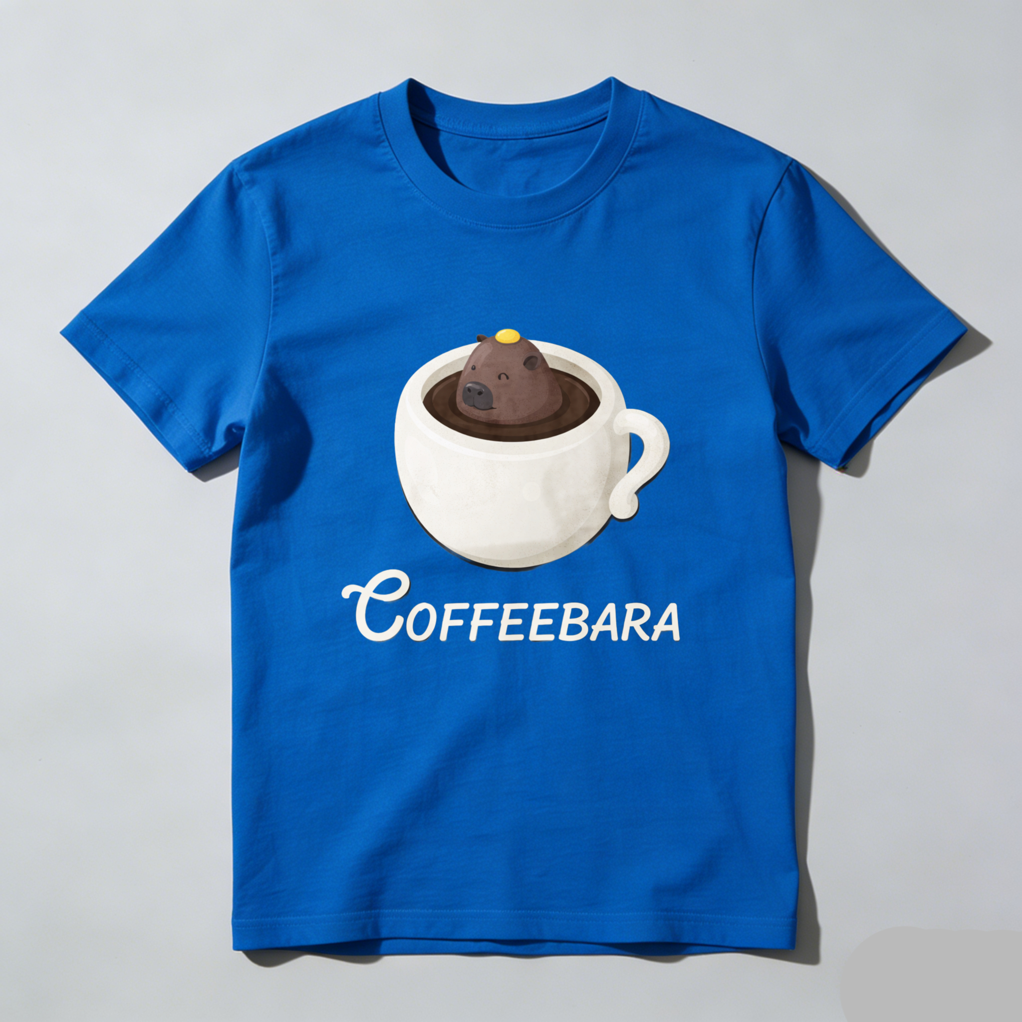 Dorawear™ Coffee Bara Coffee Cup Bear Pure Cotton Short Sleeve T-Shirt-Dorawear