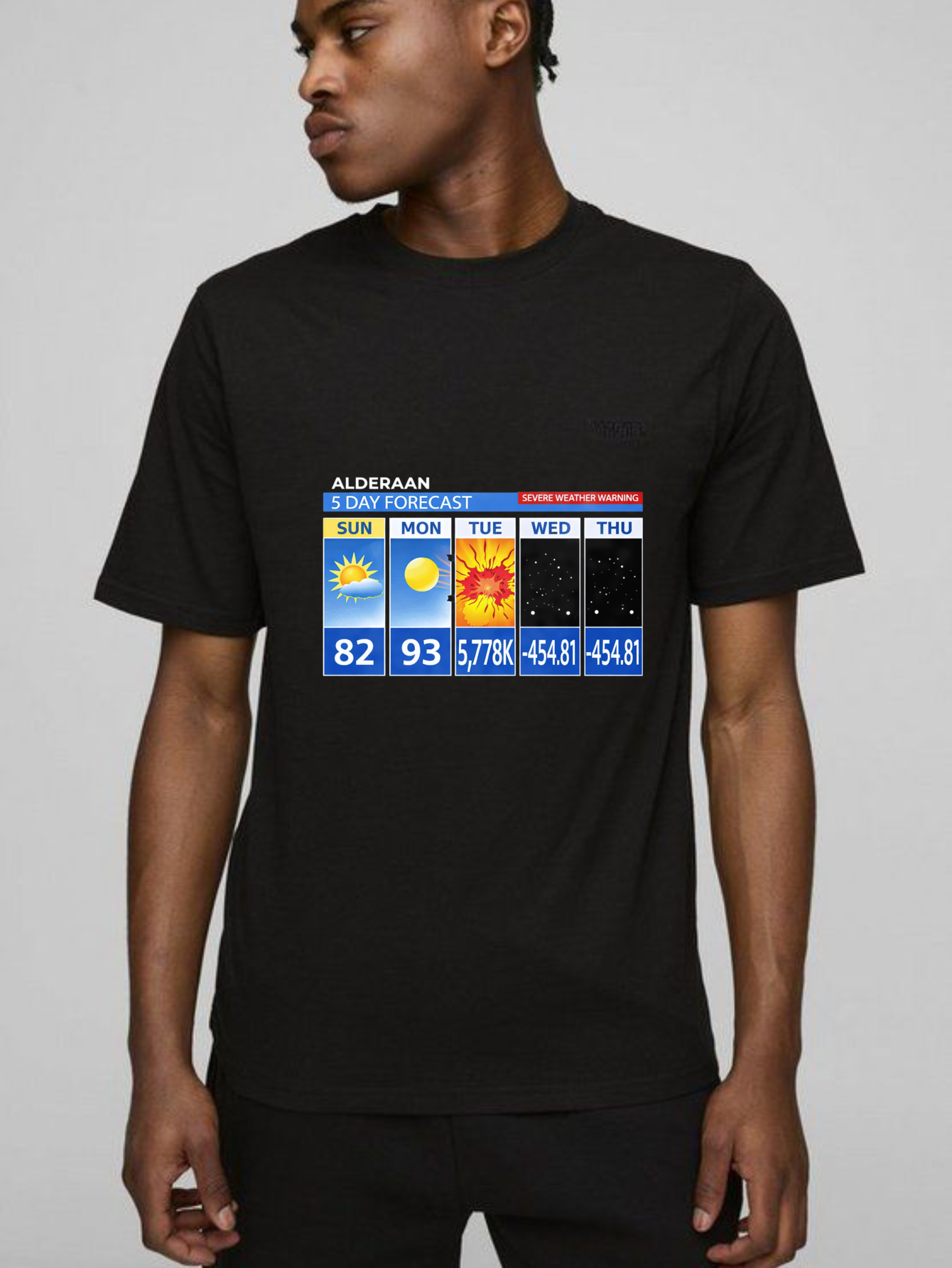 Dorawear™ Alderaan Weather Forecast Pure Cotton Short Sleeve T Shirt-Dorawear