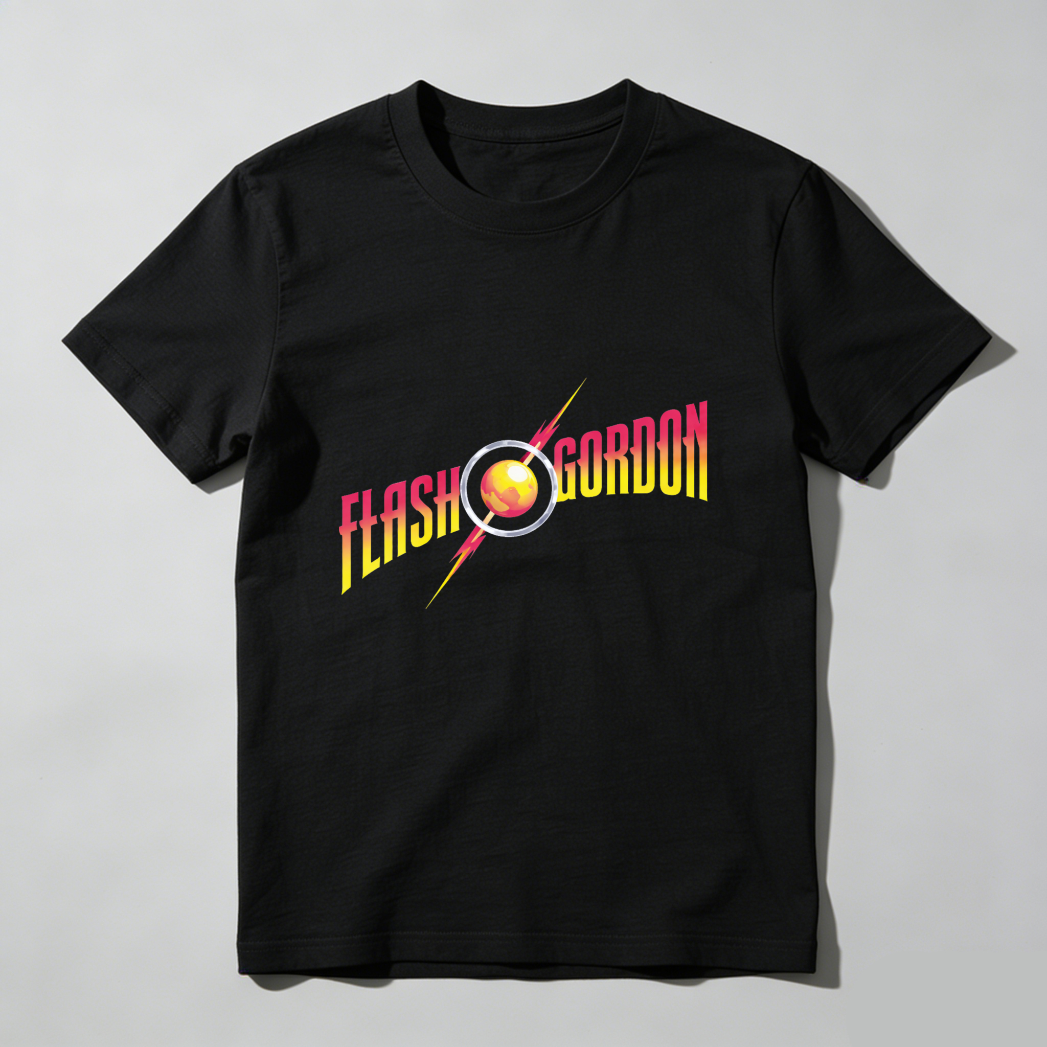 Dorawear™ Flash Gordon Logo Design Pure Cotton Short Sleeve T Shirt-Dorawear