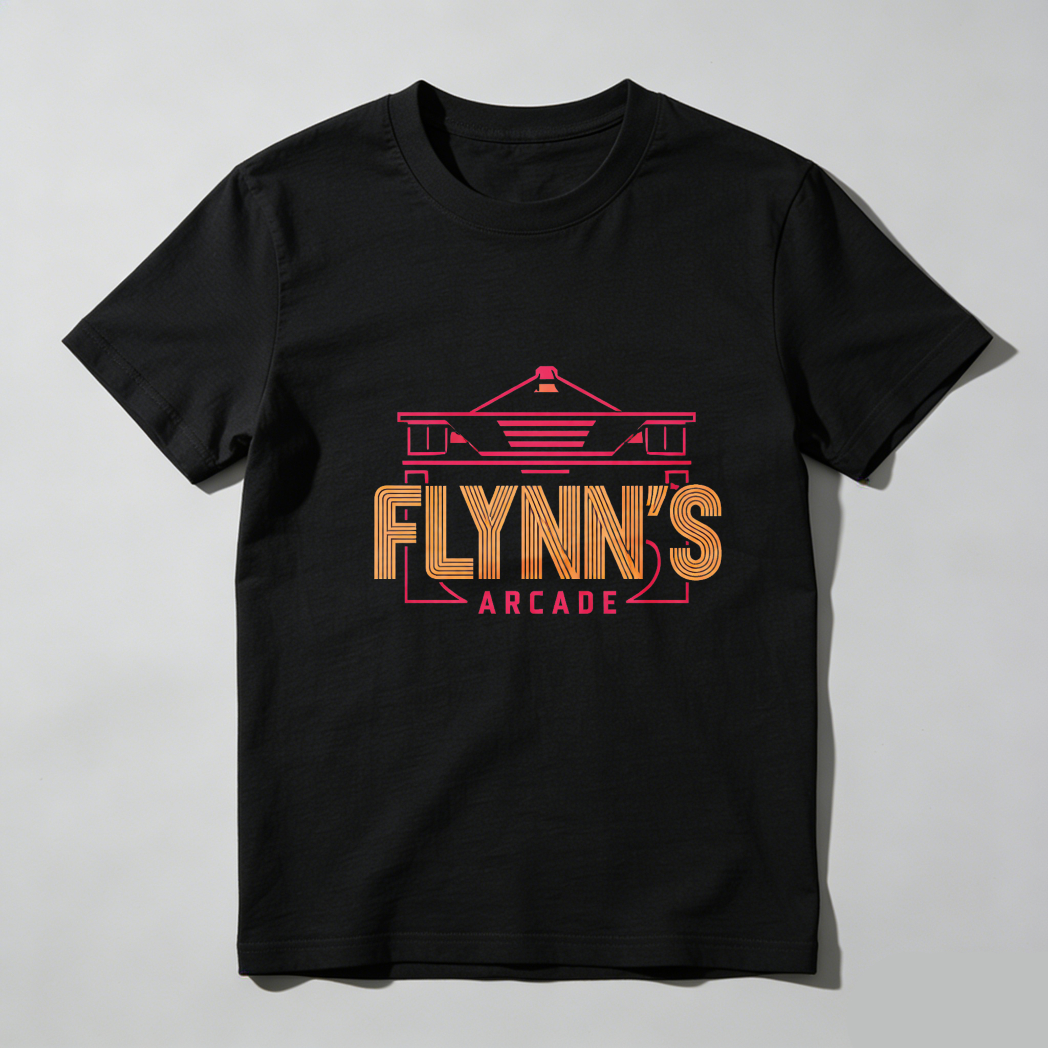 Dorawear™ Flynn's Arcade Neon Logo Pure Cotton Short Sleeve T Shirt-Dorawear