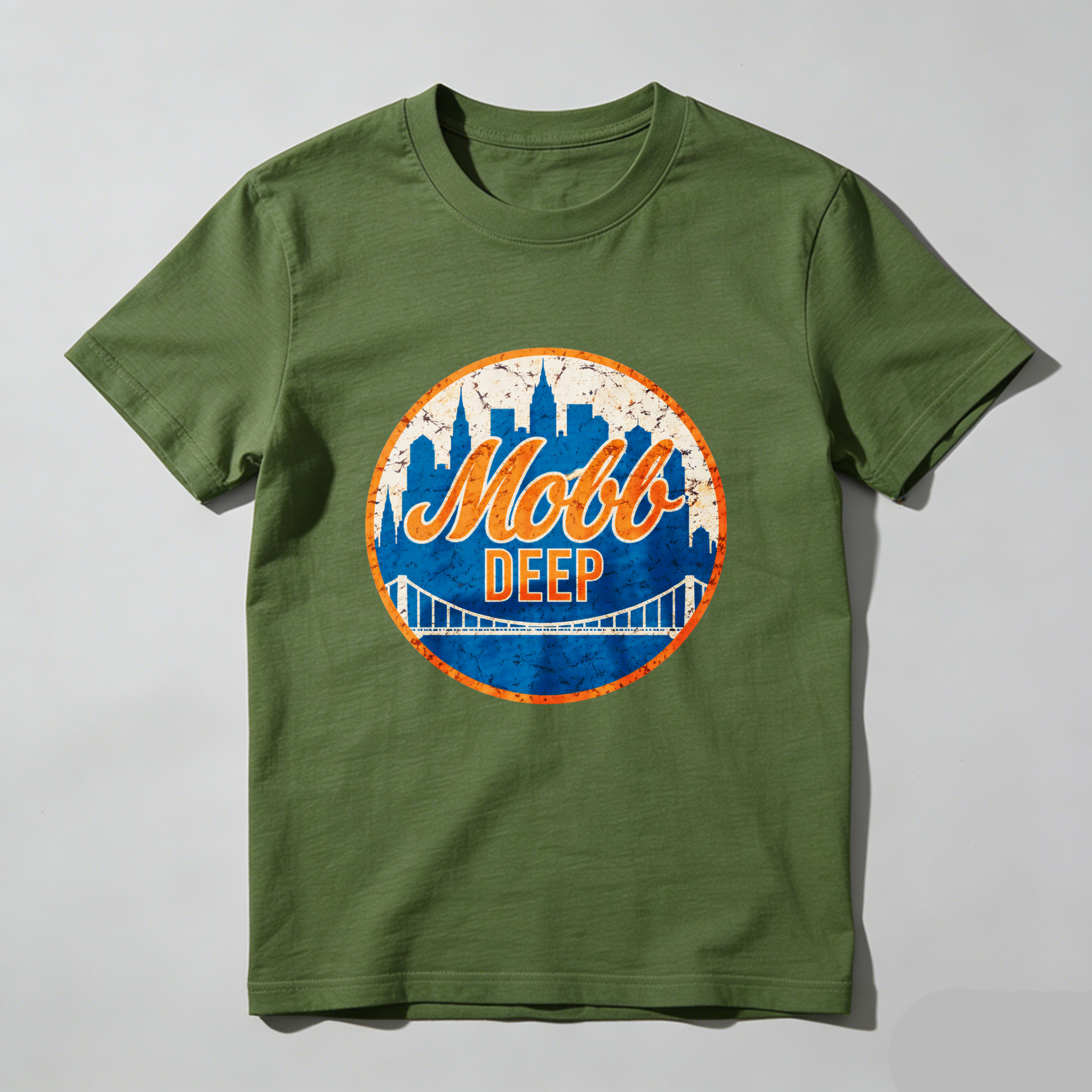 Dorawear™ Mobb Deep City Bridge Logo Pure Cotton Short Sleeve T Shirt-Dorawear