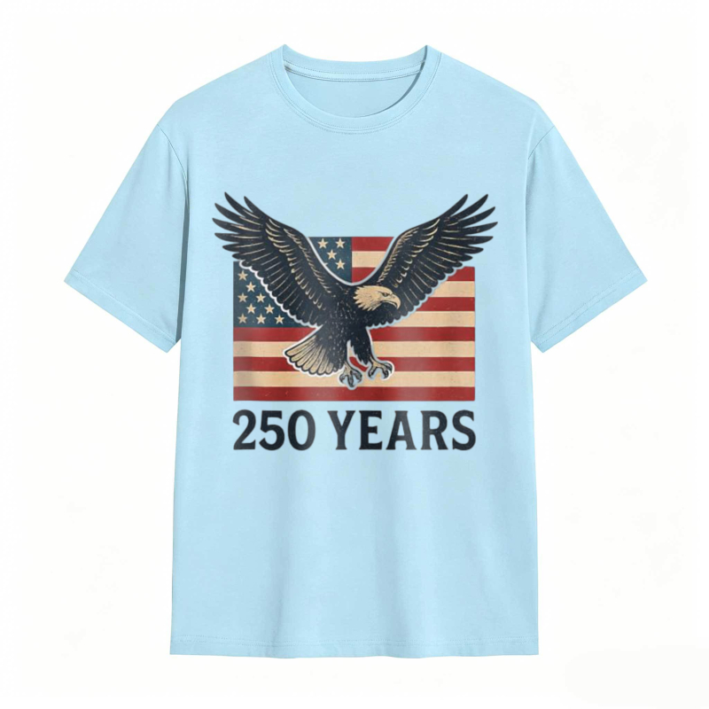 American Eagle With Flag And 250 Years Text T-shirt