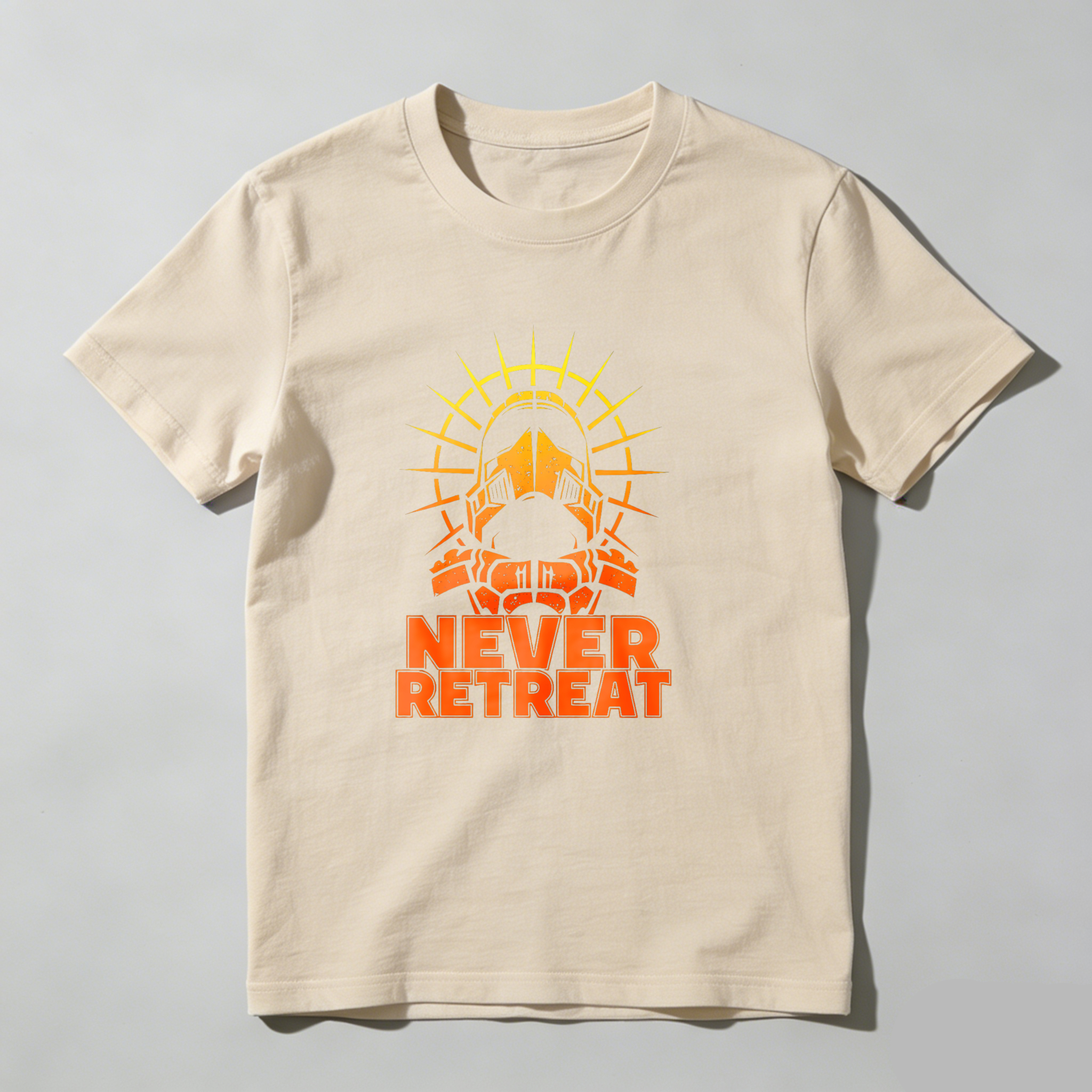 Dorawear™ Never Retreat Warrior Helmet Sunburst T Shirt