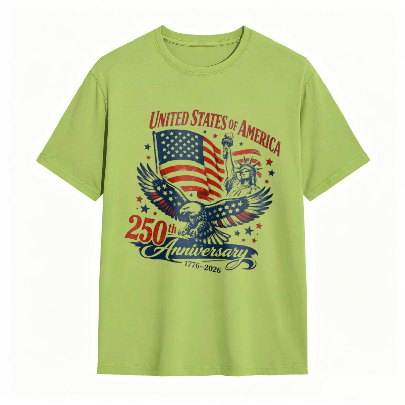 Dorawear™   United States Of America 250th Anniversary Eagle And Flag Design T-shirt
