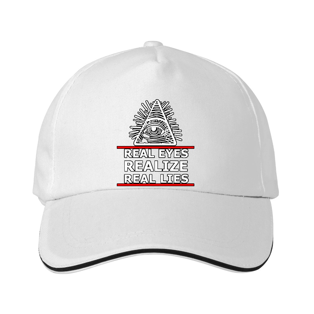 Dorawear™ Baseball Cap  All Seeing Eye Symbol Real Eyes Realize Real Lies Text
