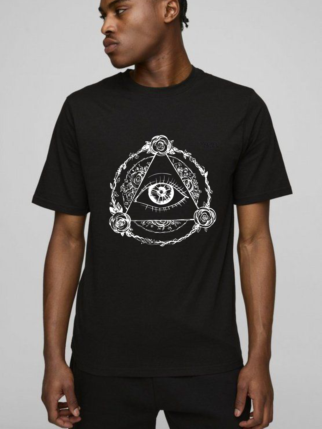 Dorawear™ All Seeing Eye With Roses And Chains T Shirt