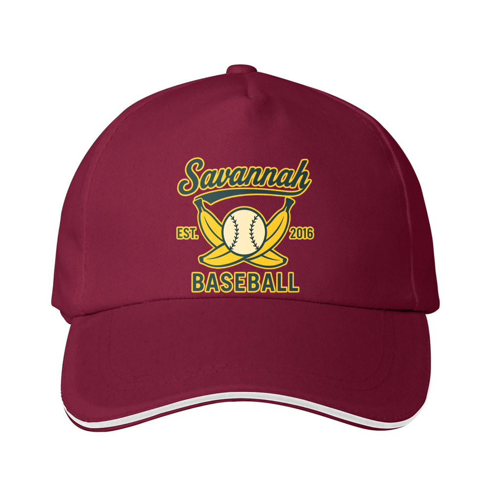 Dorawear™ Baseball Cap Savannah Baseball Logo With Ball And Bat Design For Sports And Casual Wear