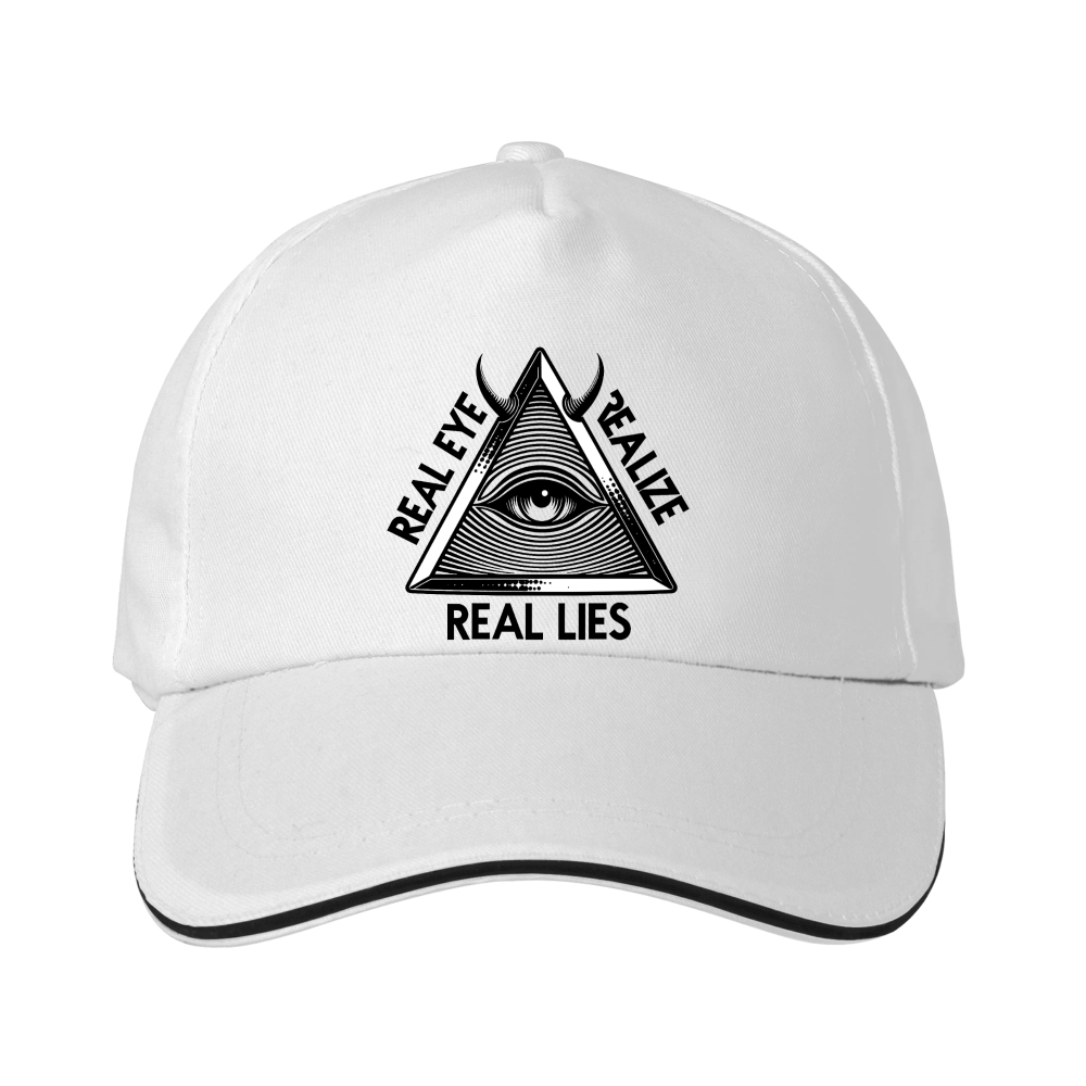 Dorawear™  Baseball Cap With All Seeing Eye And Real Eye Realize Real Lies  And Street Style