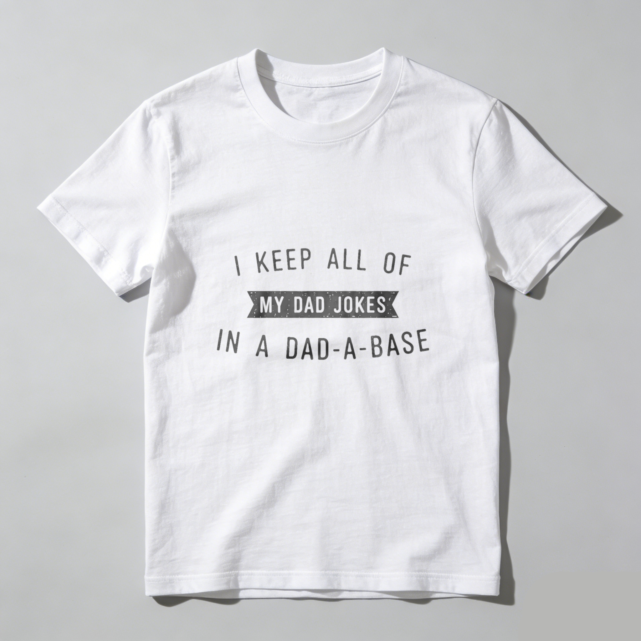 Dorawear™ I Keep All Of My Dad Jokes In A Dad A Base Pure Cotton Short Sleeve T Shirt-Dorawear