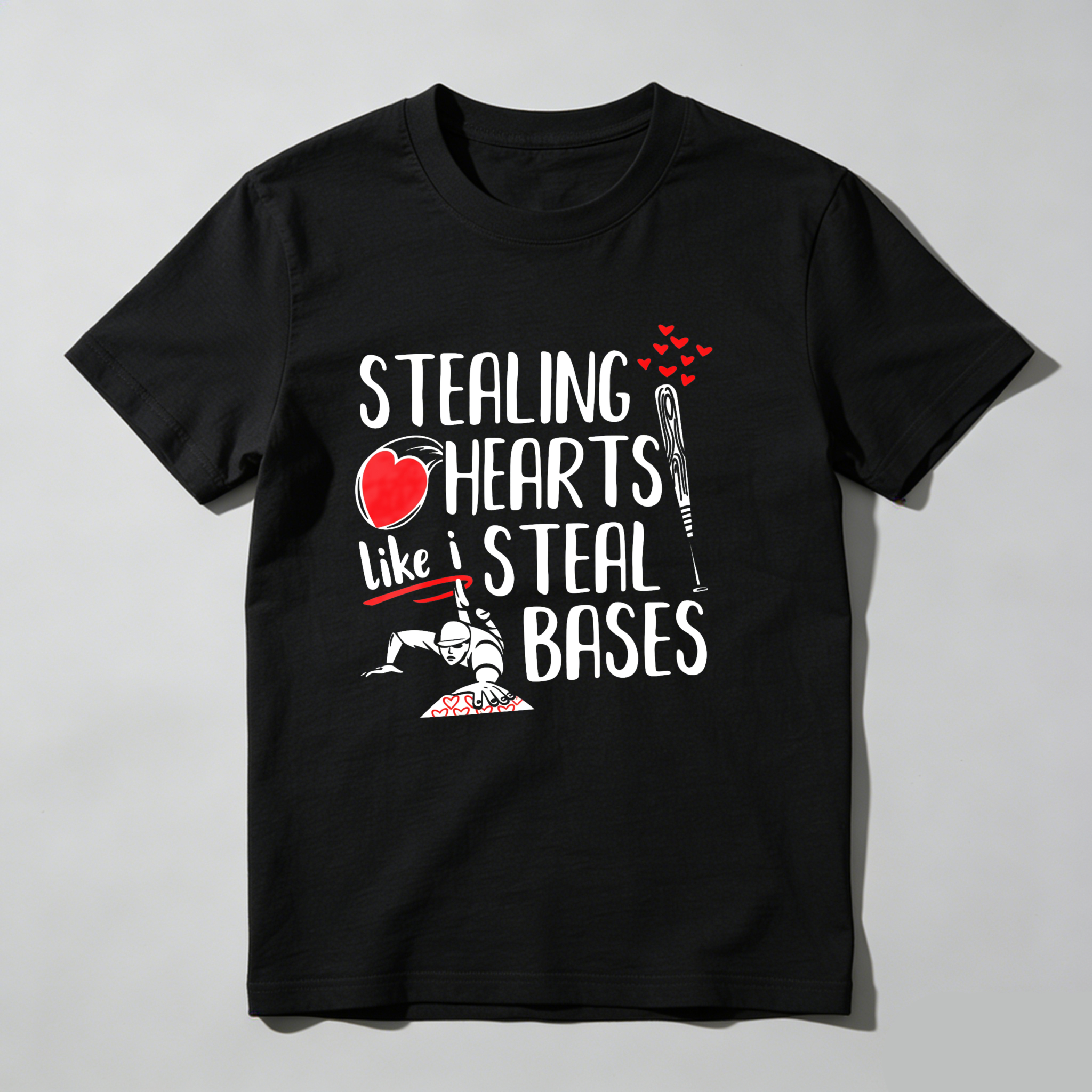 Dorawear™ Stealing Hearts Like I Steal Bases  T Shirt-Dorawear