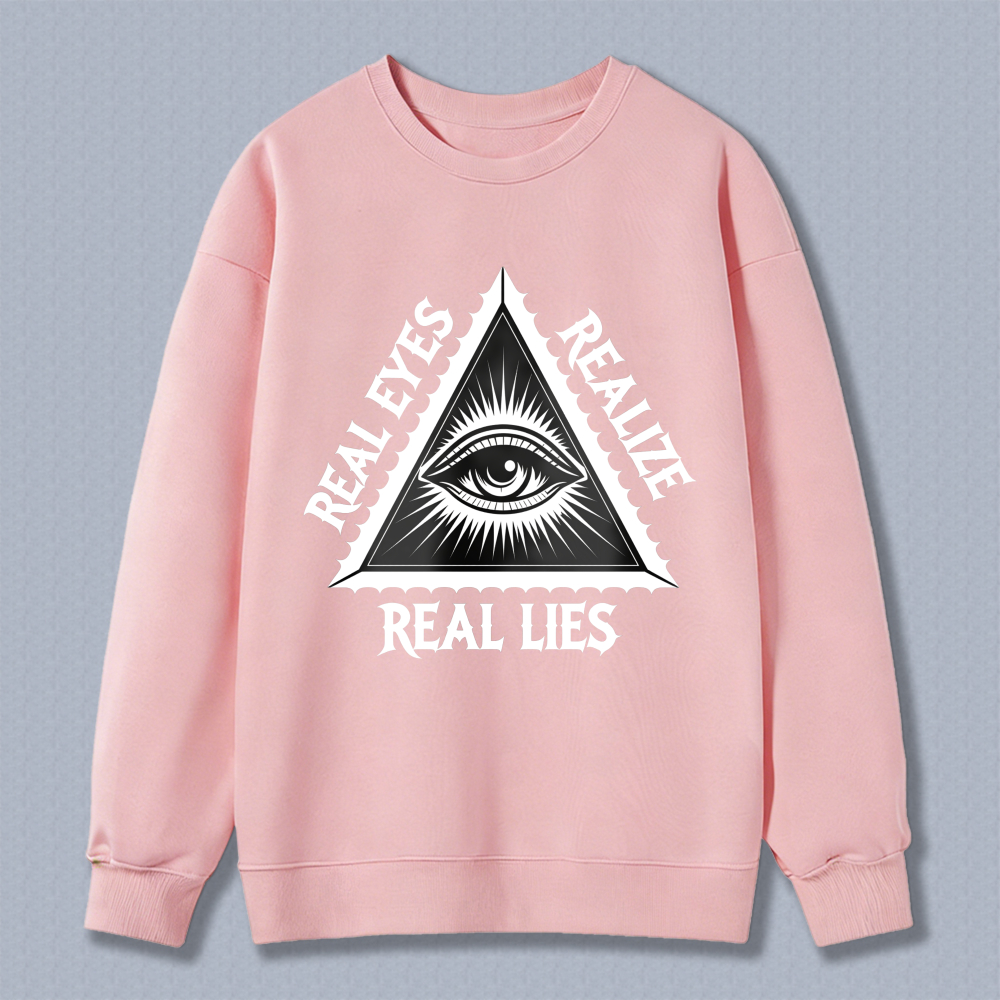 Dorawear™ All Seeing Eye Real Eyes Realize Real Lies Symbol Unisex Classic Sweatshirt(2)
