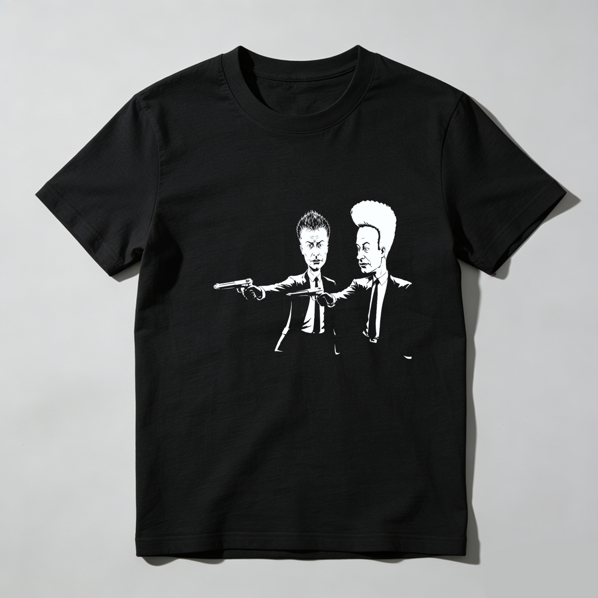 Dorawear™ Pulp Fiction Duo Gun Pointing Pure Cotton Short Sleeve T Shirt-Dorawear