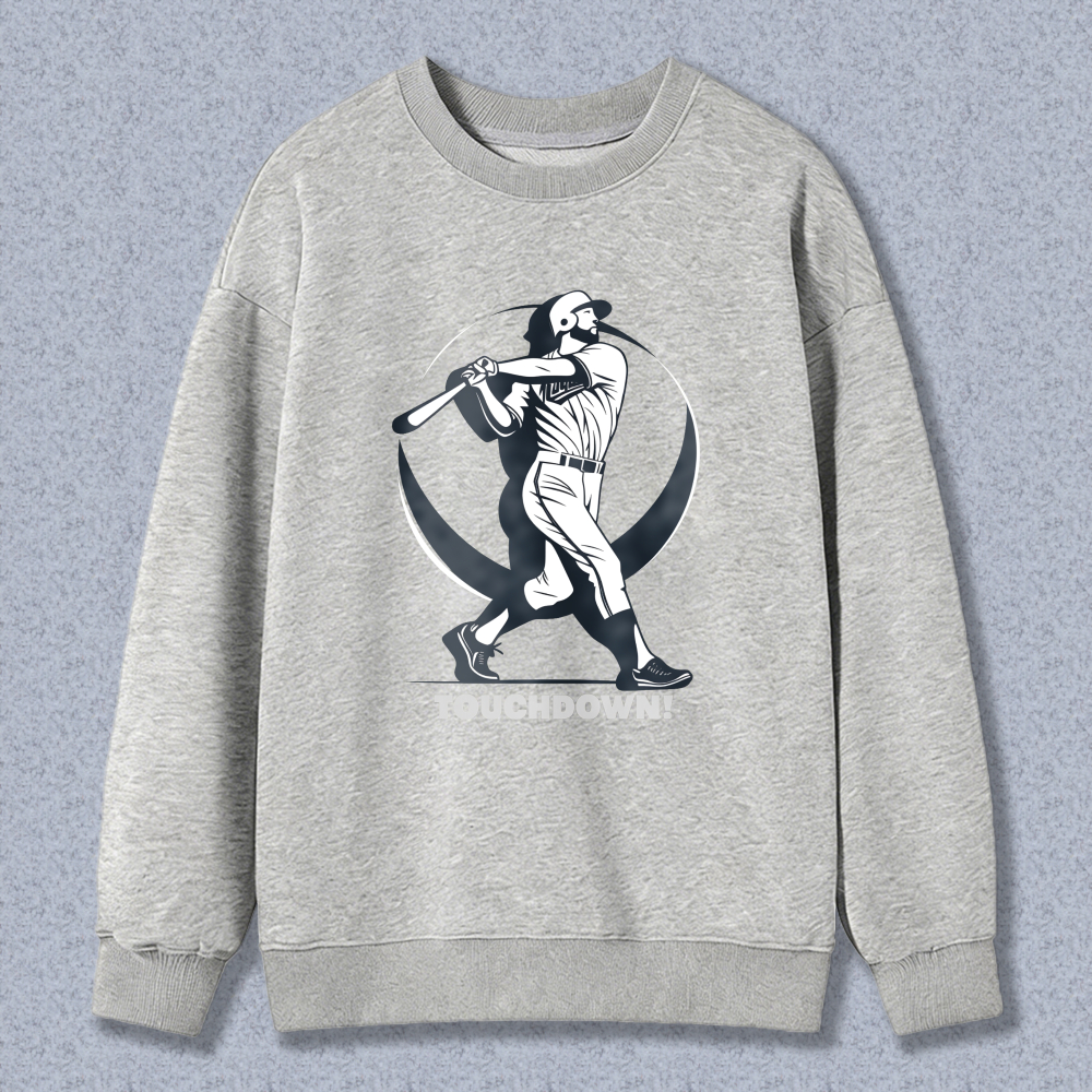 Dorawear™ Baseball Player With Bat And Crescent Moon Design Unisex Classic Sweatshirt