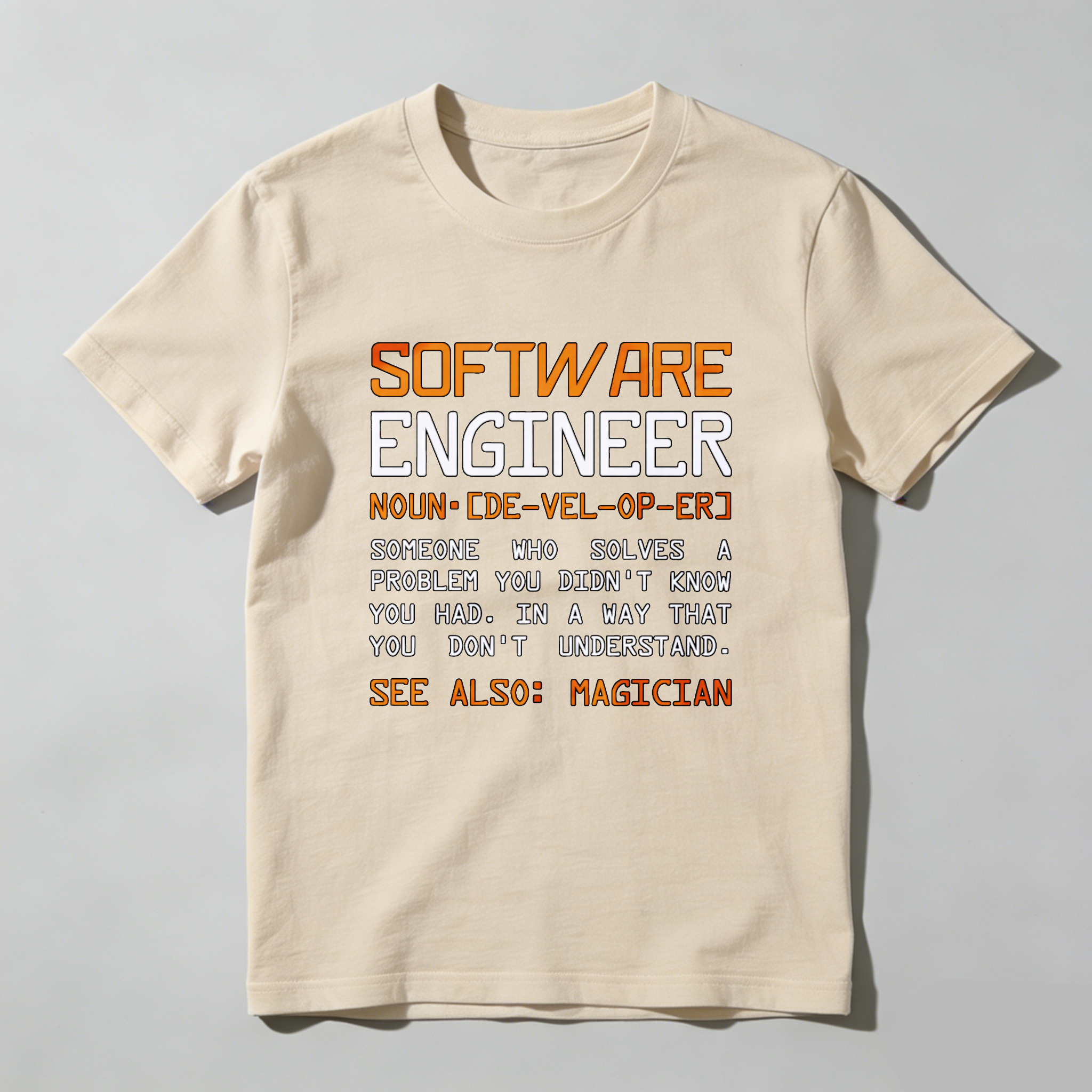 Dorawear Software Engineer Definition Pure Cotton Short Sleeve T Shirt