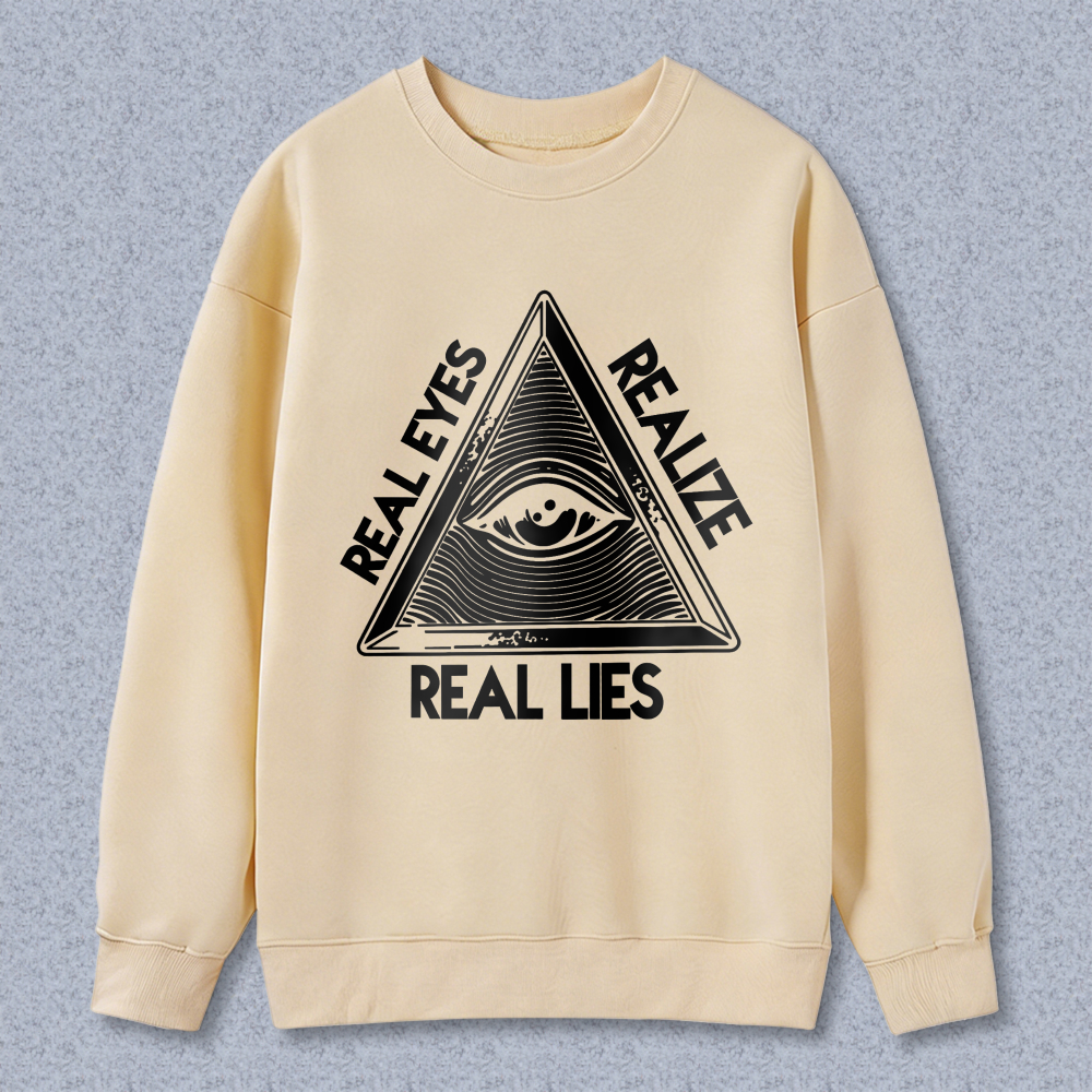 Dorawear™ All Seeing Eye Pyramid Real Eyes Realize Real Lies Unisex Classic Sweatshirt