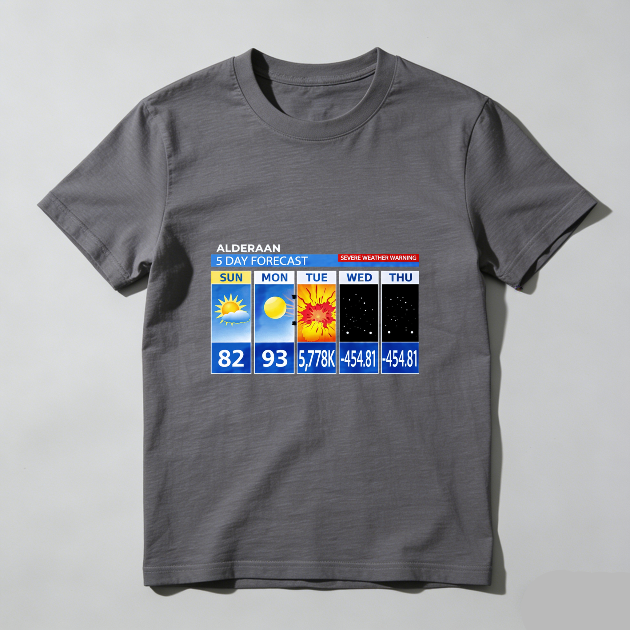 Dorawear™ Alderaan Weather Forecast Pure Cotton Short Sleeve T Shirt-Dorawear