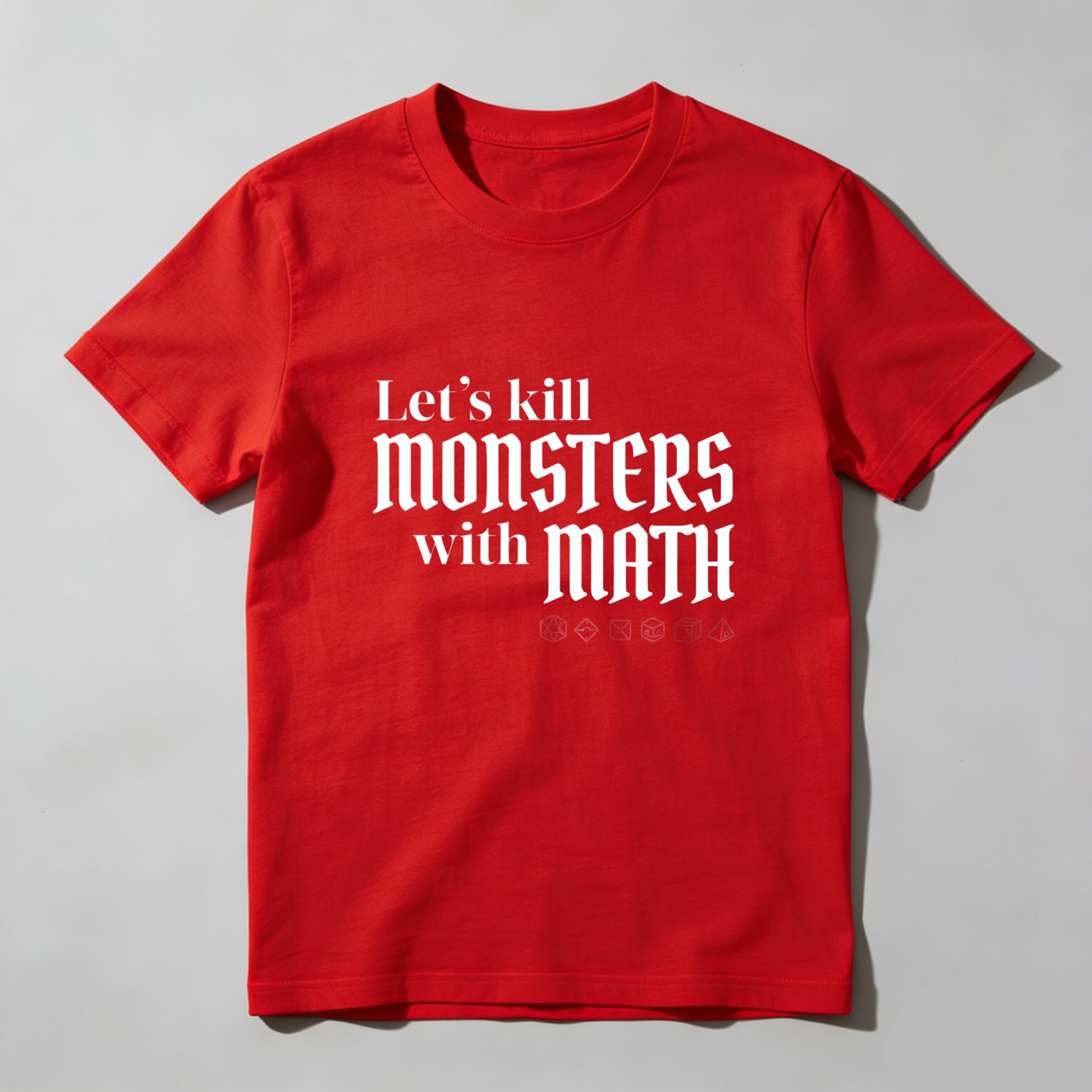 Dorawear™ Lets Kill Monsters With Math Pure Cotton Short Sleeve T Shirt-Dorawear
