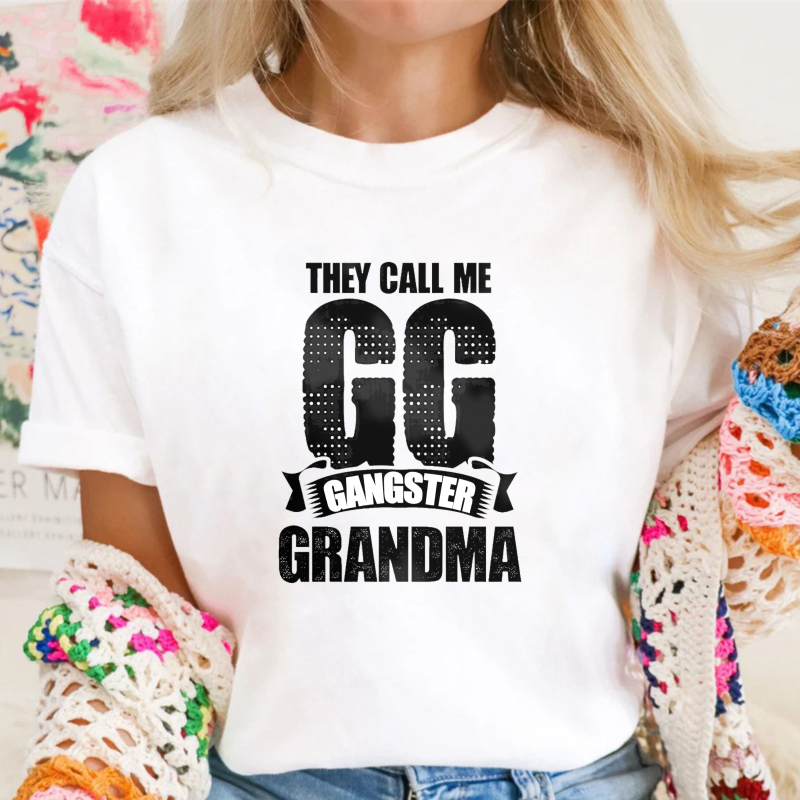 They Call Me GG Gangster Grandma Funny Graphic Tee