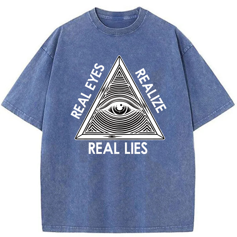 Dorawear™  Real Eyes Realize Real Lies Washed Cotton T-Shirt