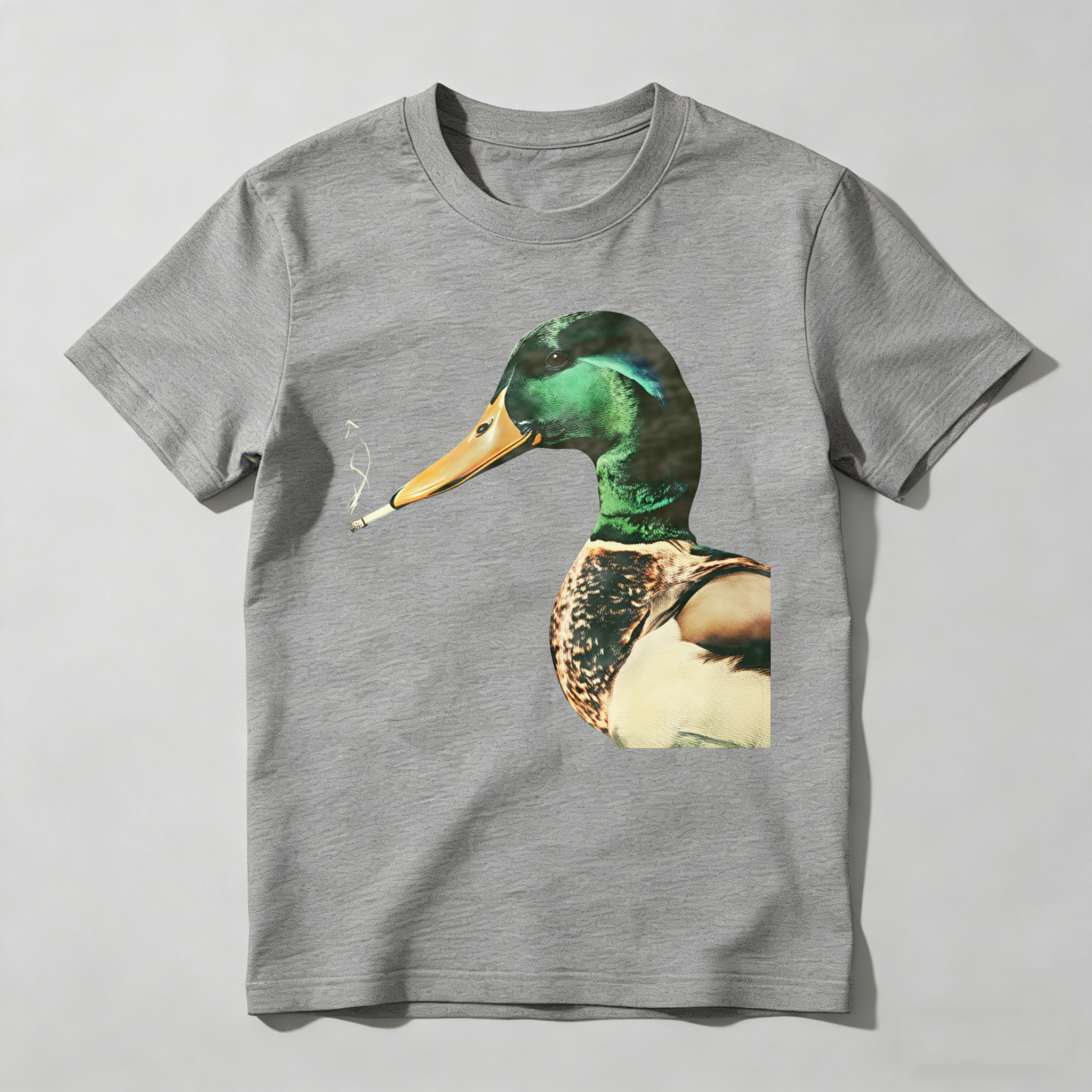 Dorawear™ Duck Smoking Cigarette Realistic Print T Shirt