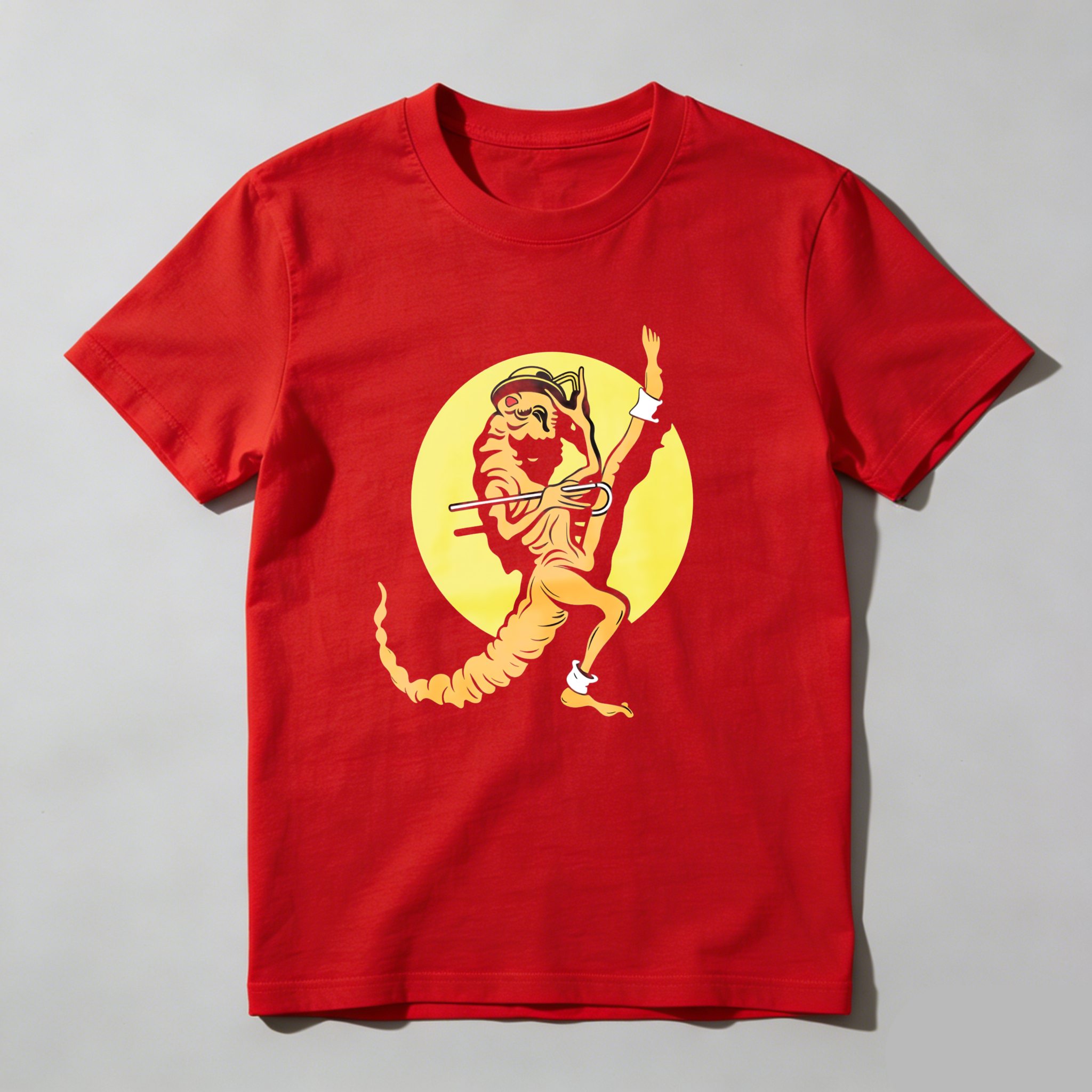 Dorawear™ Tiger Playing Flute In Moonlight T Shirt