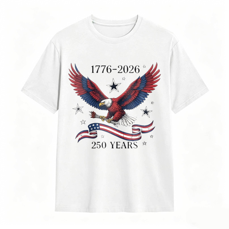 Dorawear™   American Eagle With Stars And Stripes 1776 2026 250 Years Independence Day T-shirt