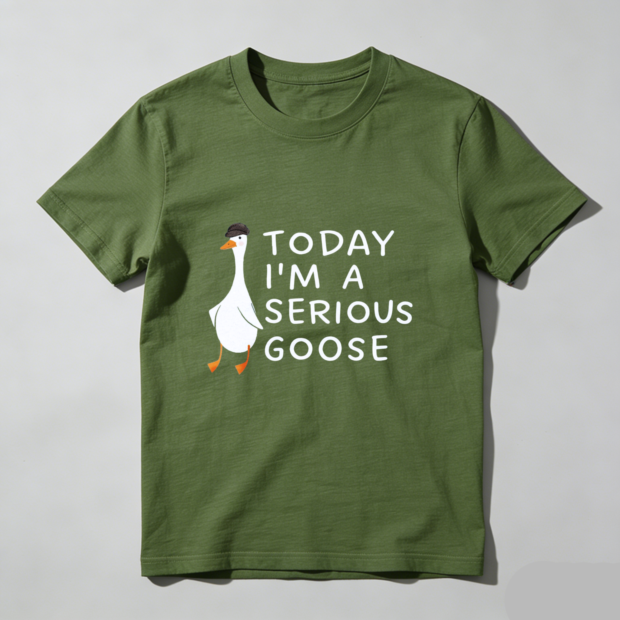Dorawear Today I'm A Serious Goose Pure Cotton Short Sleeve T Shirt