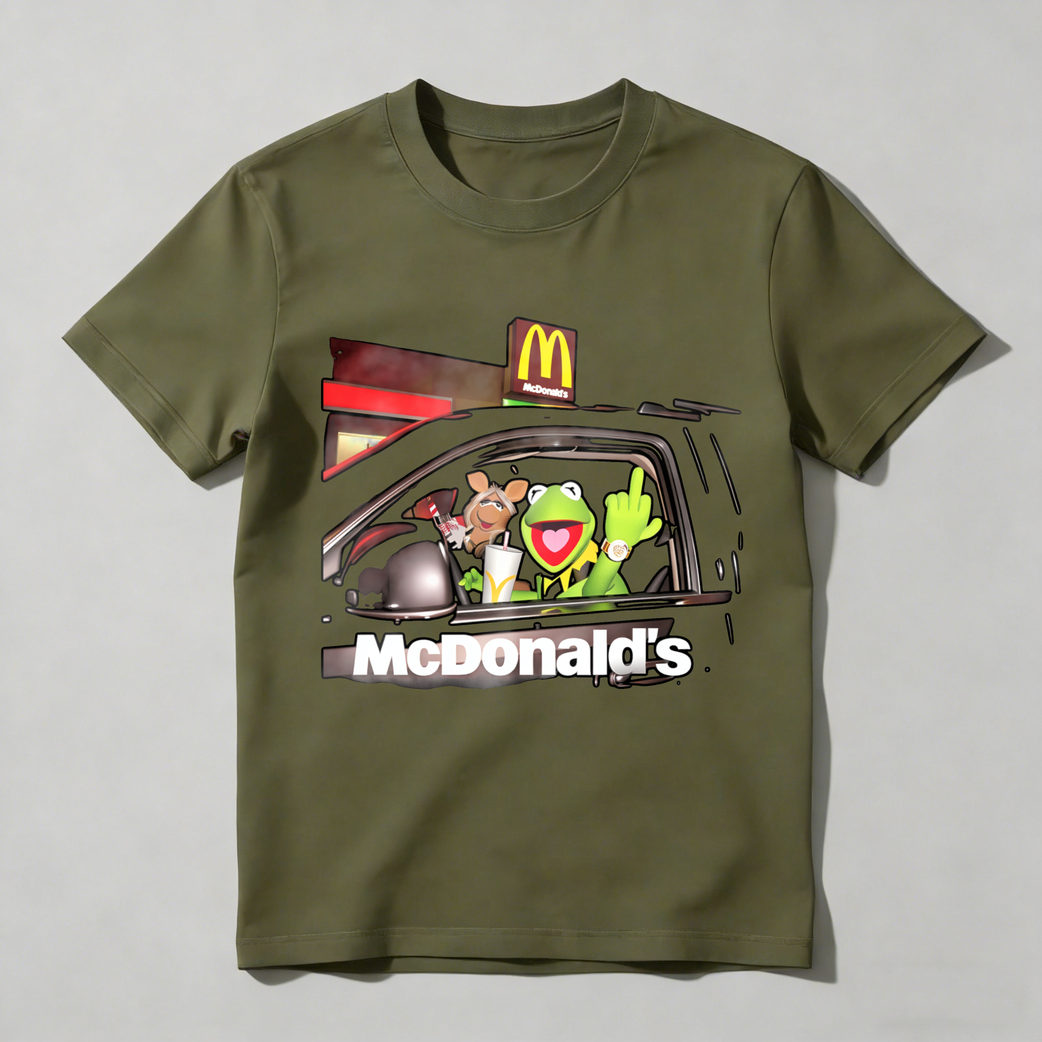 Dorawear™ Muppets In Car At Mcdonalds Drive Thru T Shirt