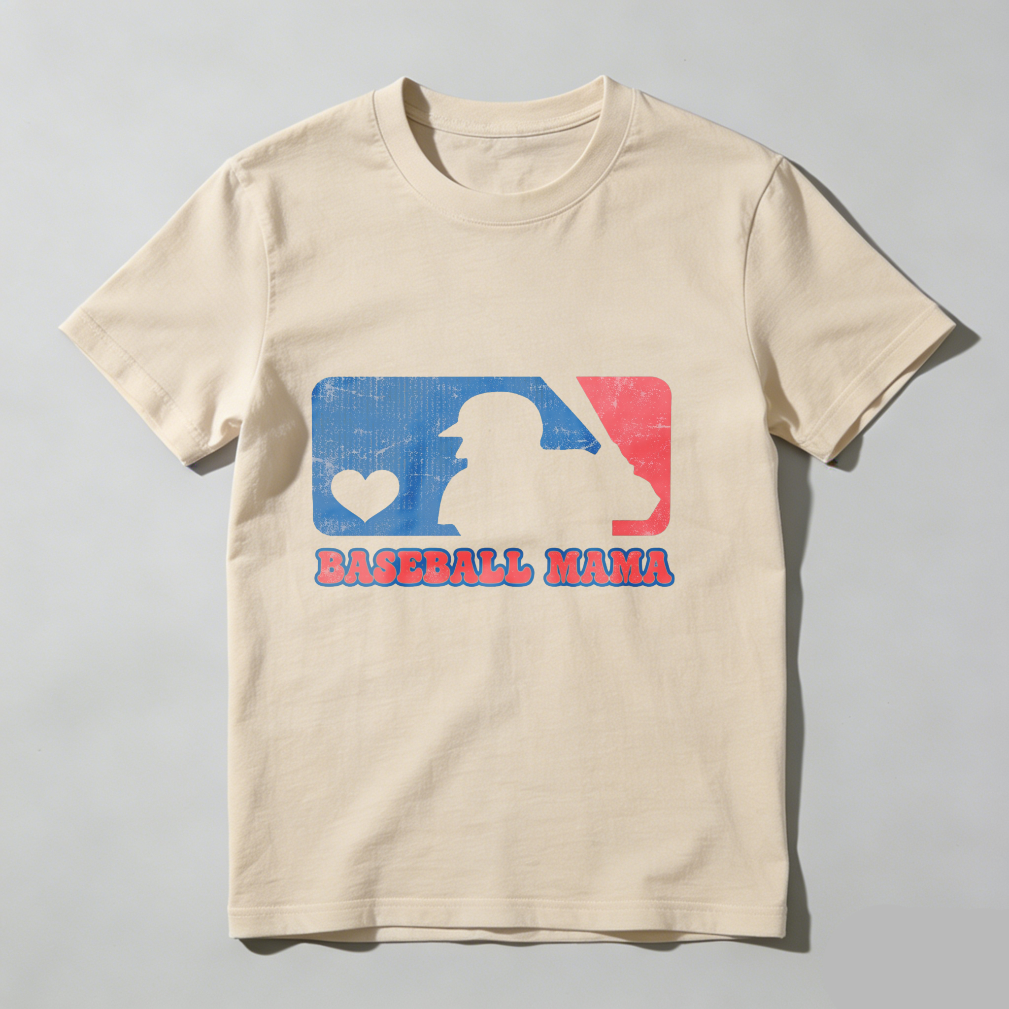 Dorawear™Baseball Mama Logo With Heart T Shirt