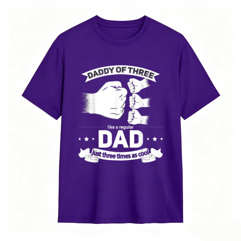 Daddy Of Three Like A Regular Dad Just Three Times As Cool T-shirt