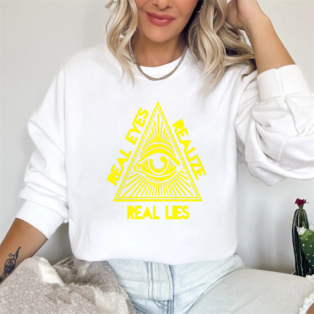 Dorawear™ All Seeing Eye Symbol Real Eyes Real Lies Unisex Classic Sweatshirt
