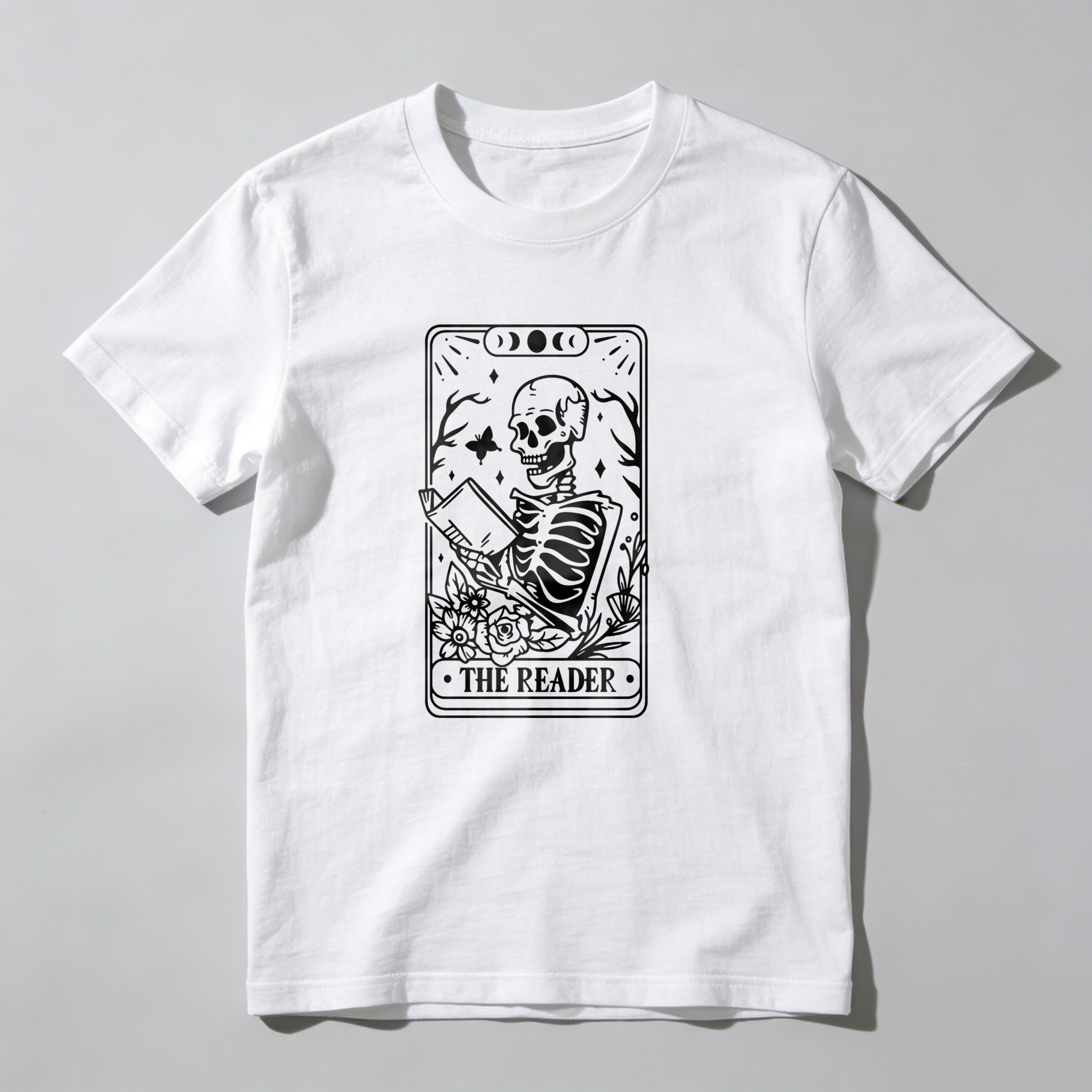 Dorawear The Reader Tarot Card Skeleton Reading T Shirt