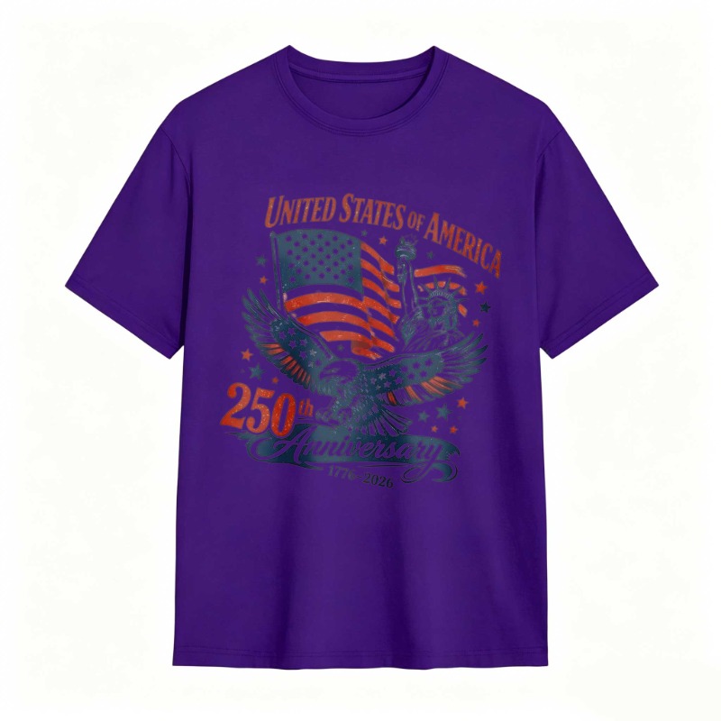 Dorawear™   United States Of America 250th Anniversary Eagle And Flag Design T-shirt