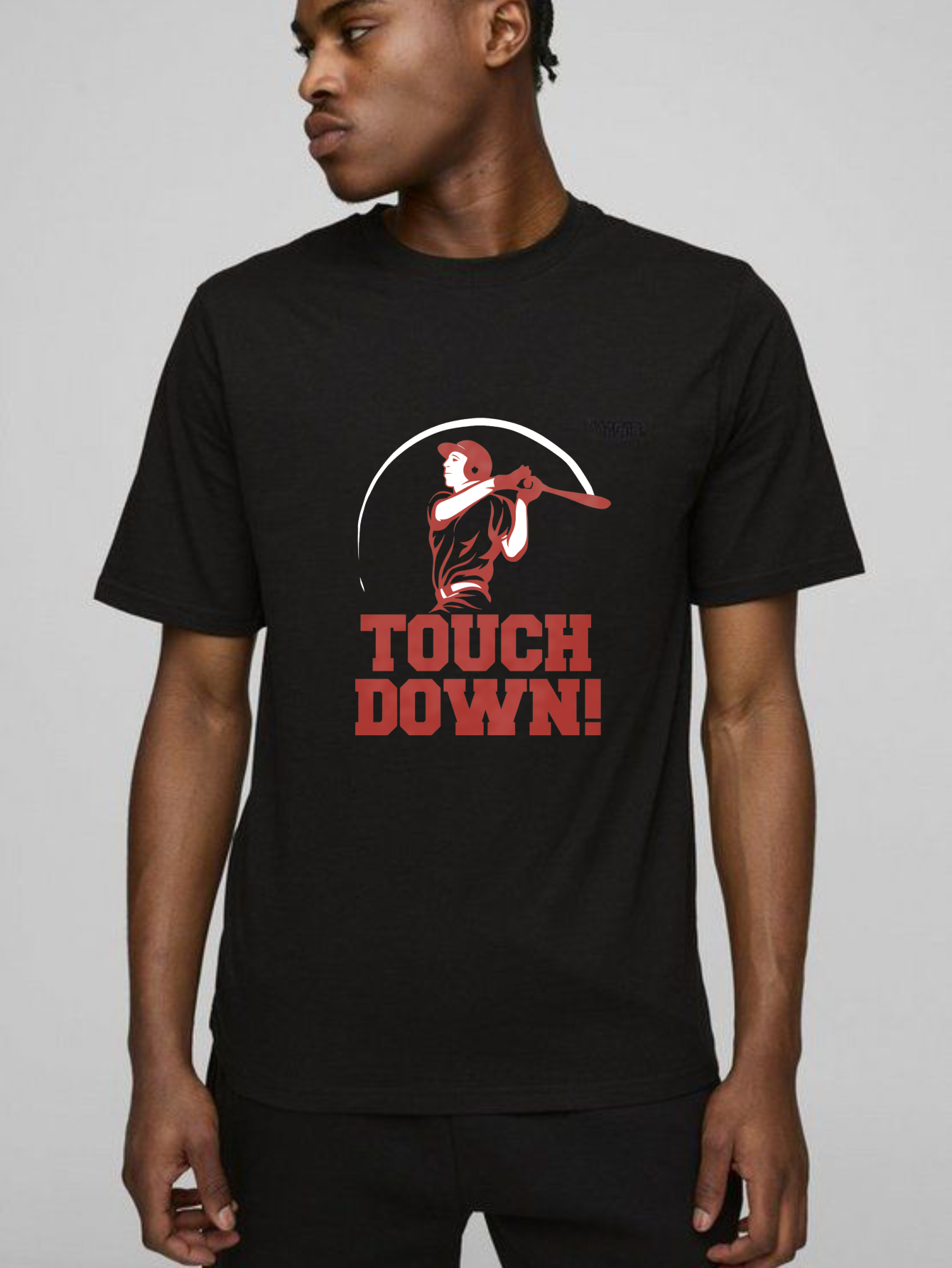 Dorawear™ Touch Down Baseball Player Swing  T Shirt