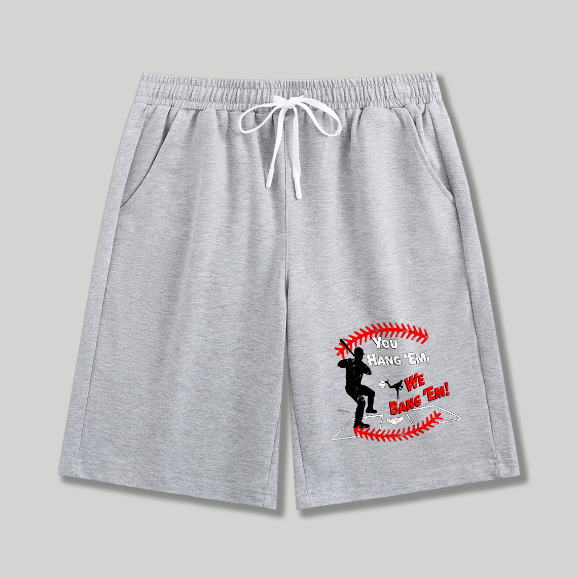 Dorawear™ Baseball Player With Text Nice Hitting You I'll Bang You Shorts-Dorawear