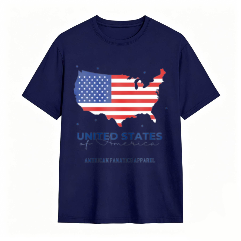 United States Map With American Flag Design T-shirt
