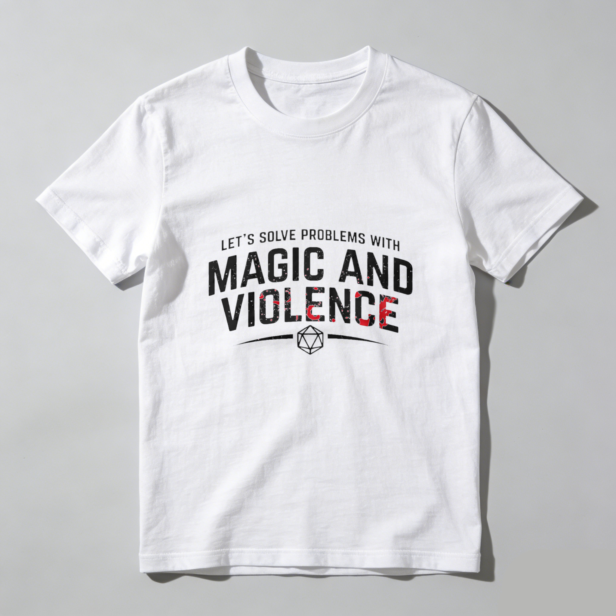 Dorawear Let Solve Problems With Magic And Violence Pure Cotton Short Sleeve T Shirt