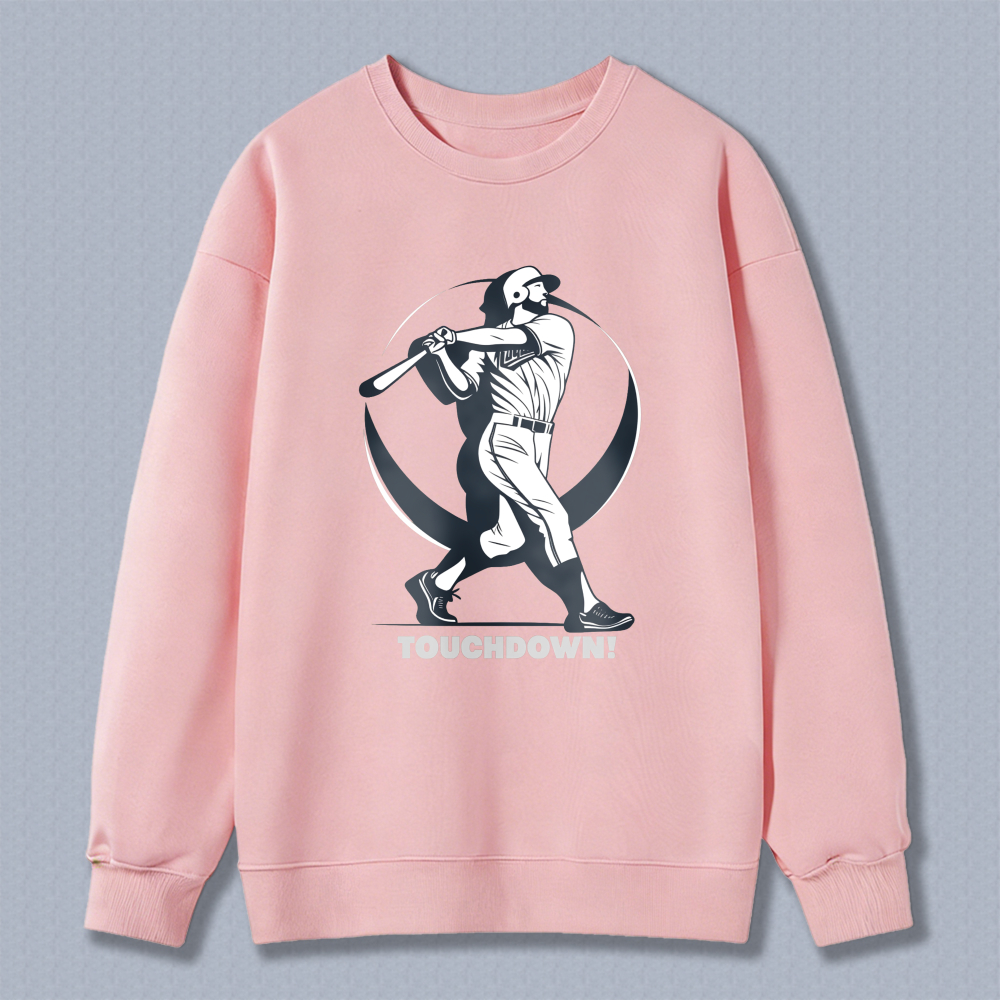 Dorawear™ Baseball Player With Bat And Crescent Moon Design Unisex Classic Sweatshirt