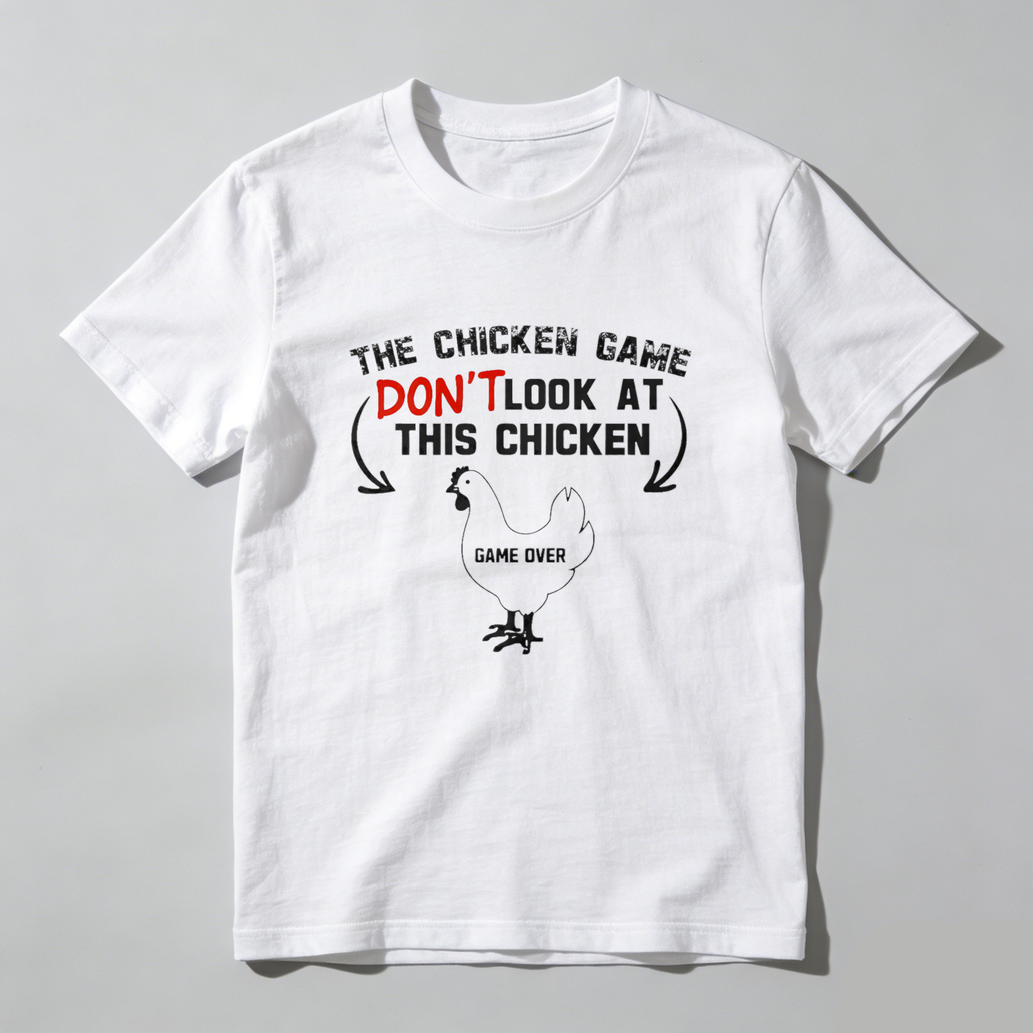 Dorawear™ The Chicken Game Don't Look At This Chickens Pure Cotton Short Sleeve T Shirt-Dorawear