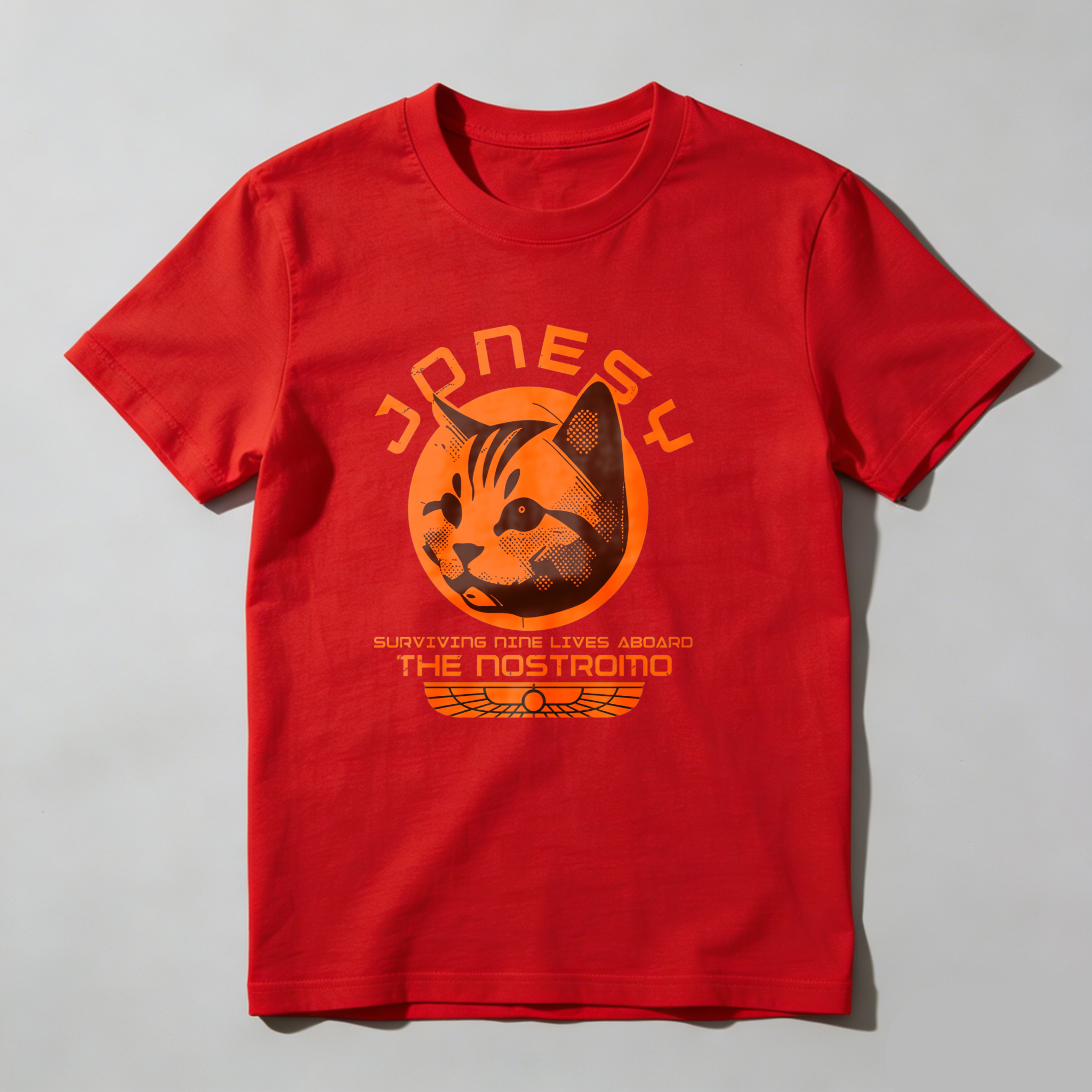 Dorawear™ Jonesy Cat Surviving Nine Lives Aboard The Nostromo T Shirt