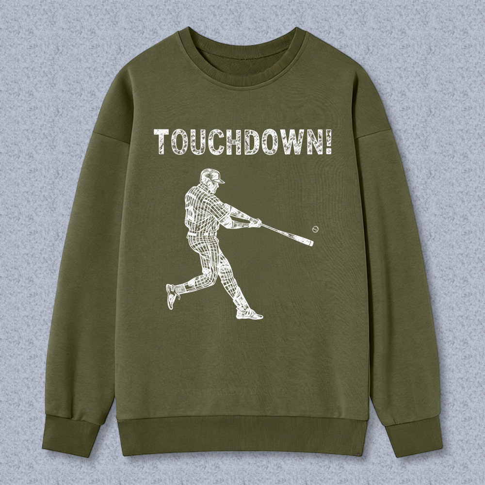 Dorawear™ Baseball Player Swinging Bat Touchdown Unisex Classic Sweatshirt