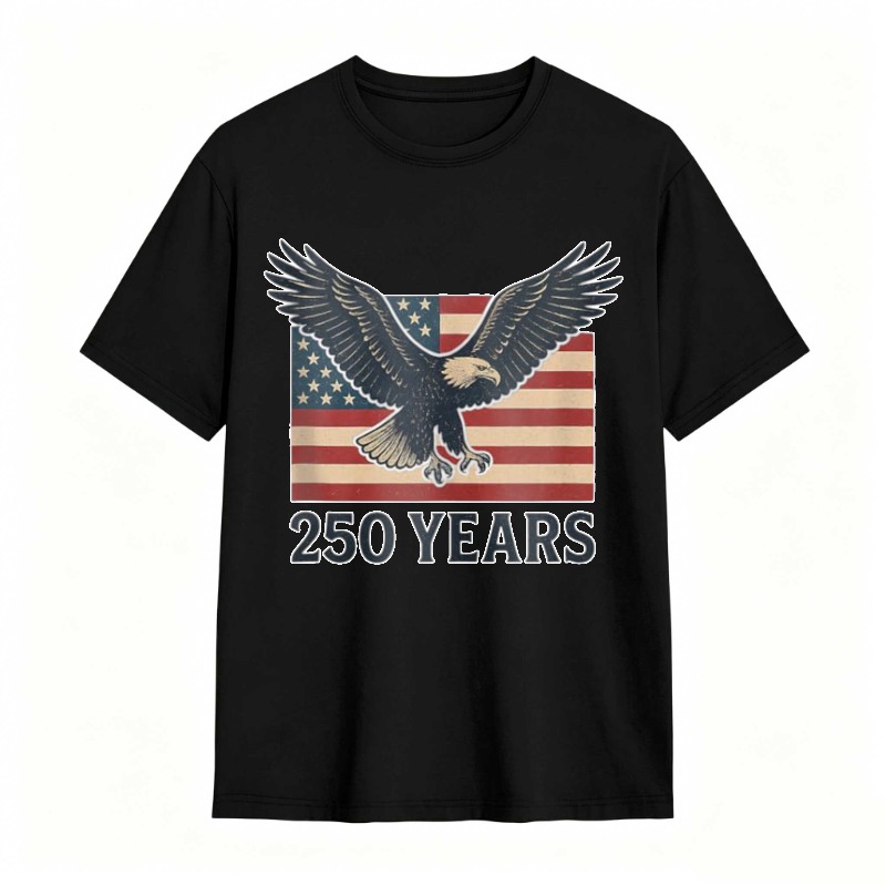 American Eagle With Flag And 250 Years Text T-shirt