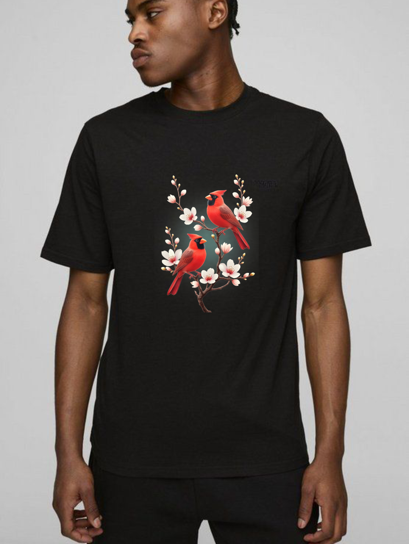 Dorawear™  Red Birds On Blossom Branch T Shirt