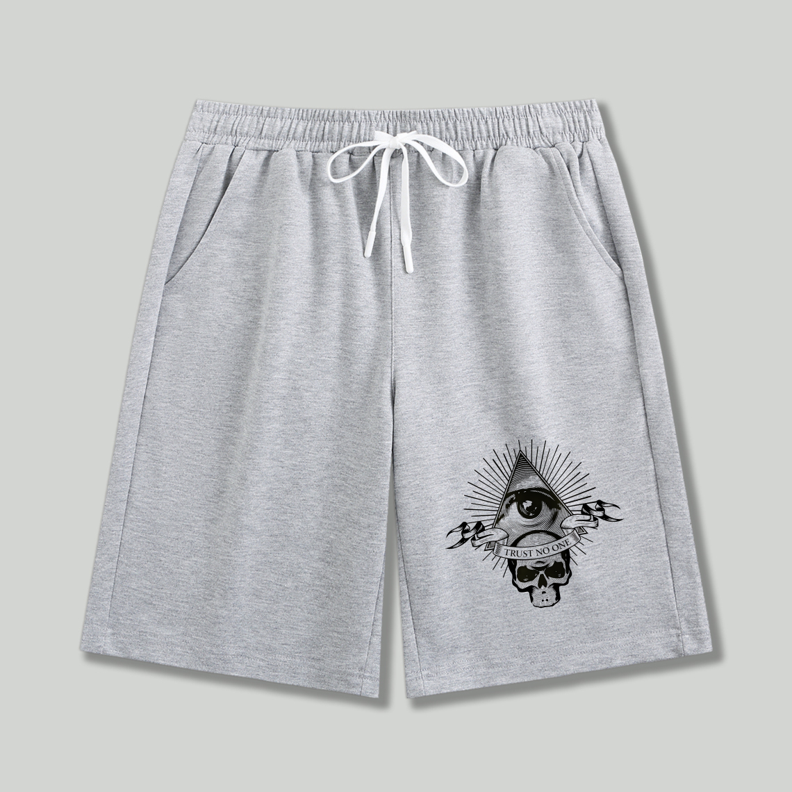 Dorawear™ All Seeing Eye Skull And Crossbones Design Shorts-Dorawear