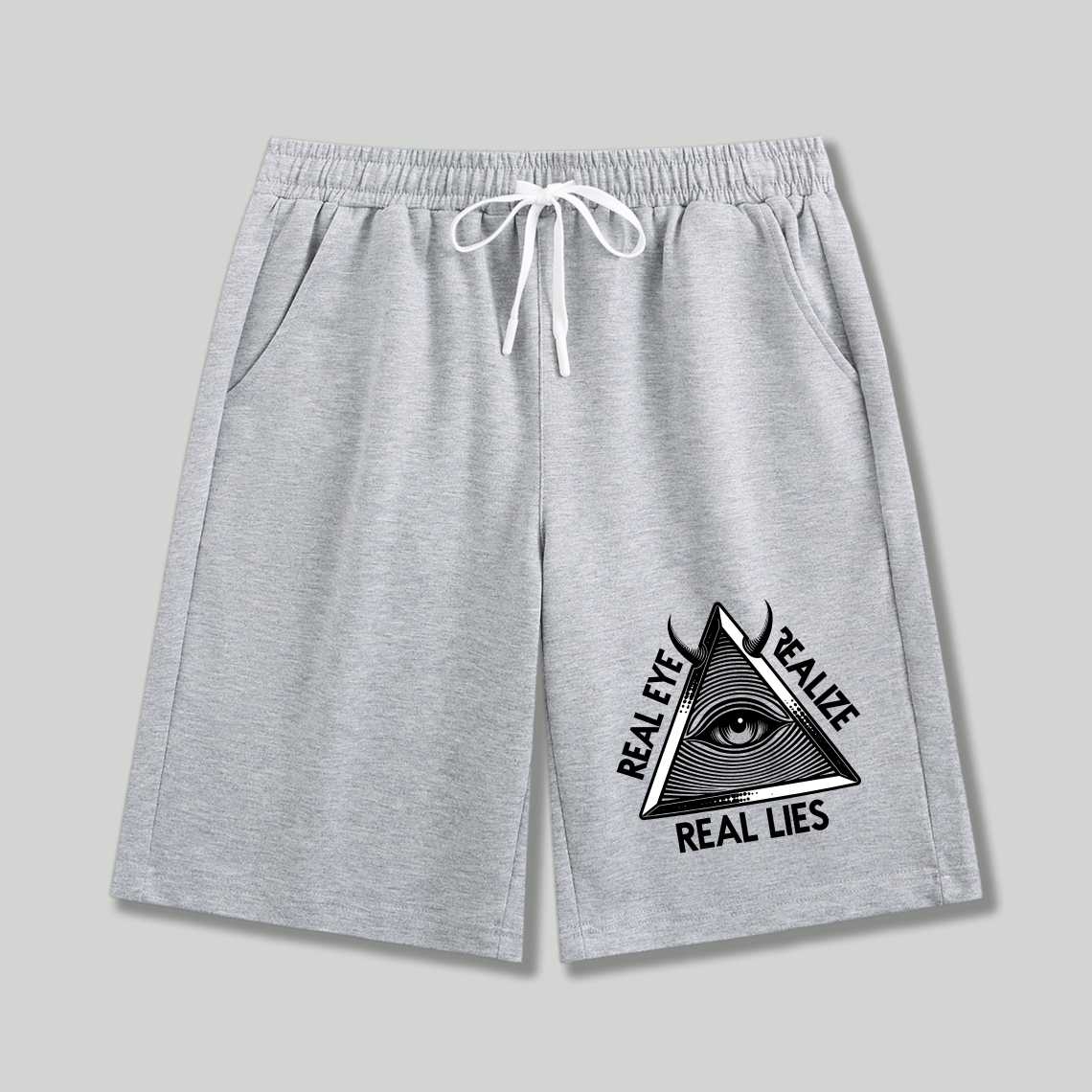 Dorawear™ All Seeing Eye Real Eye Realize Real Lies Shorts-Dorawear
