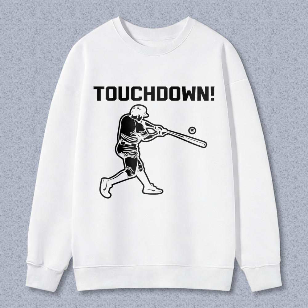Dorawear™ Touchdown Baseball Player Swinging Bat Unisex Classic Sweatshirt