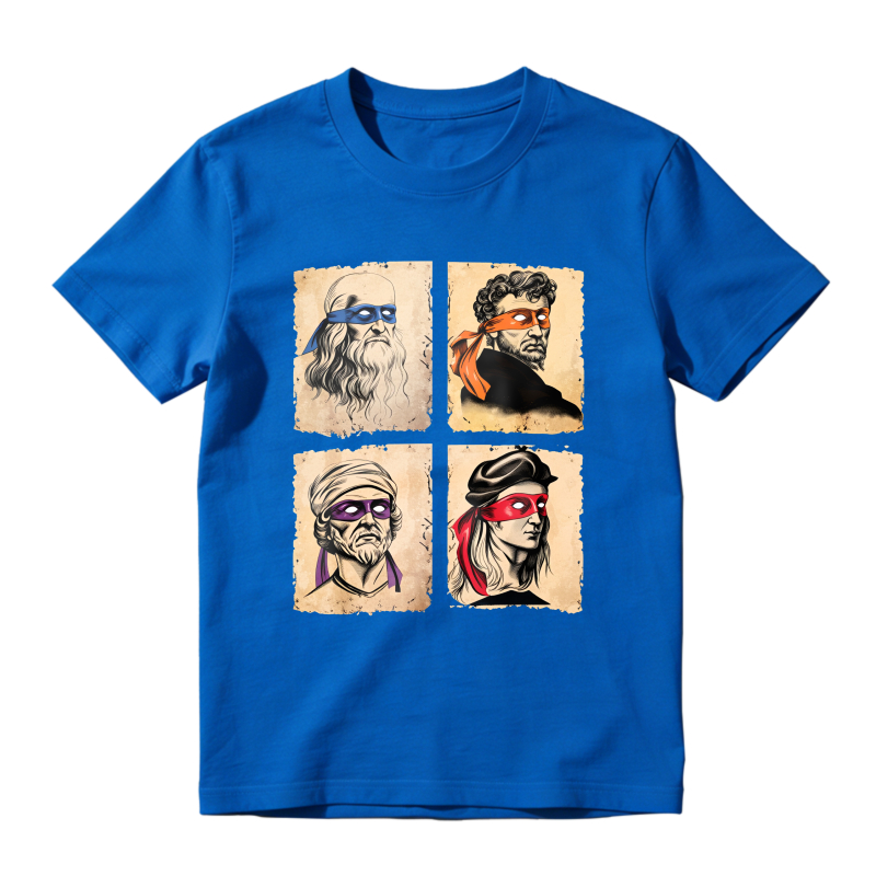 Dorawear™ Four Historical Figures With Colorful Eye Patches Unisex Classic T-shirt