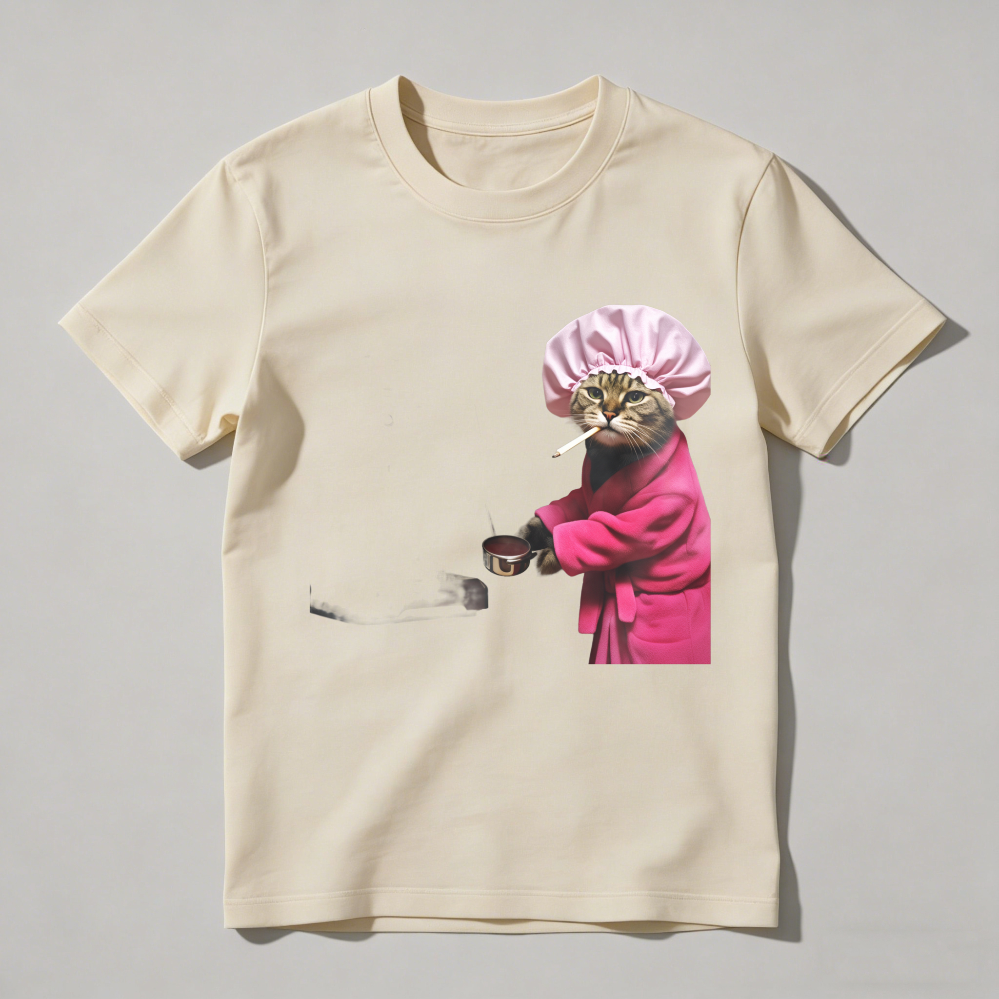 Dorawear™ Cat Wearing Pink Chef Hat And Coat T Shirt
