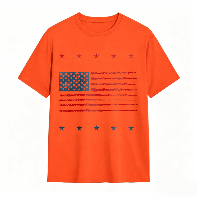 Dorawear™American Flag Design With Stars And Stripes T-shirt