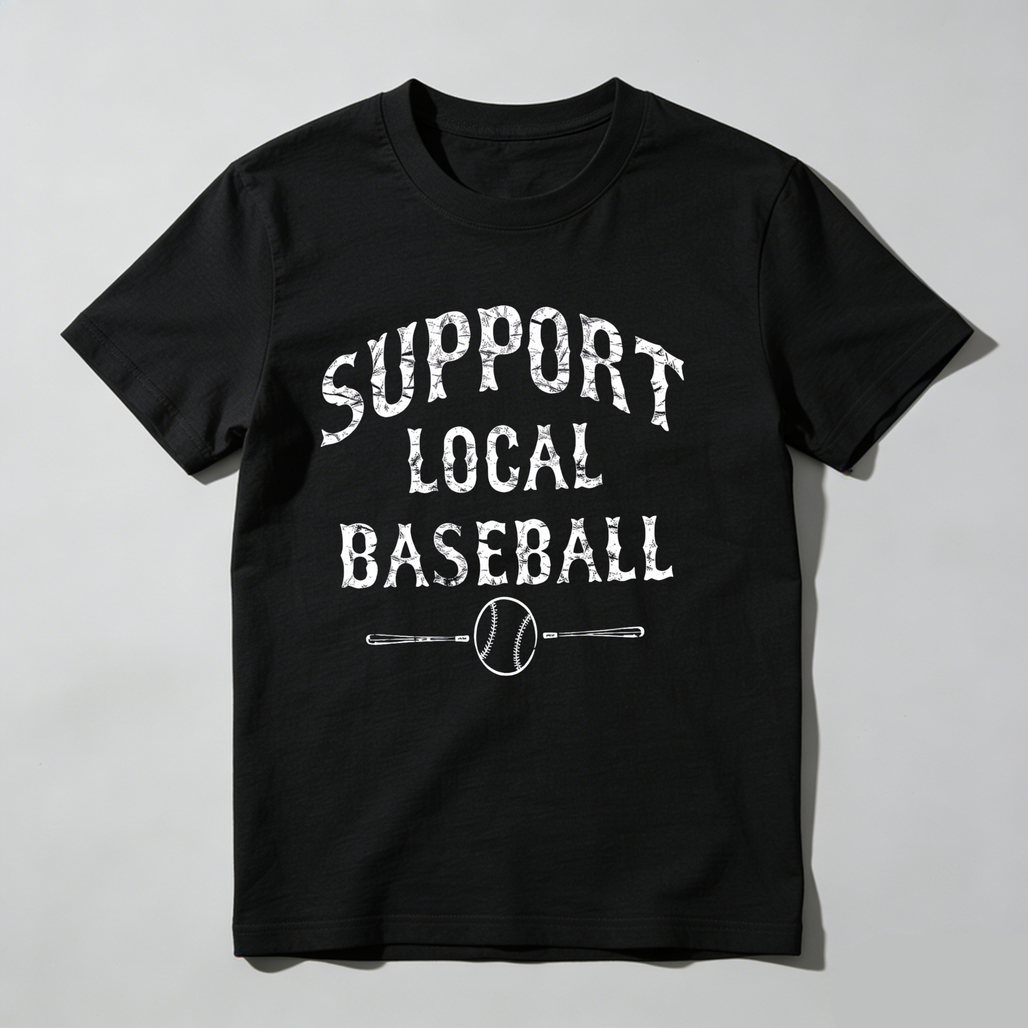 Dorawear™Support Local Baseball Bat And Ball T Shirt